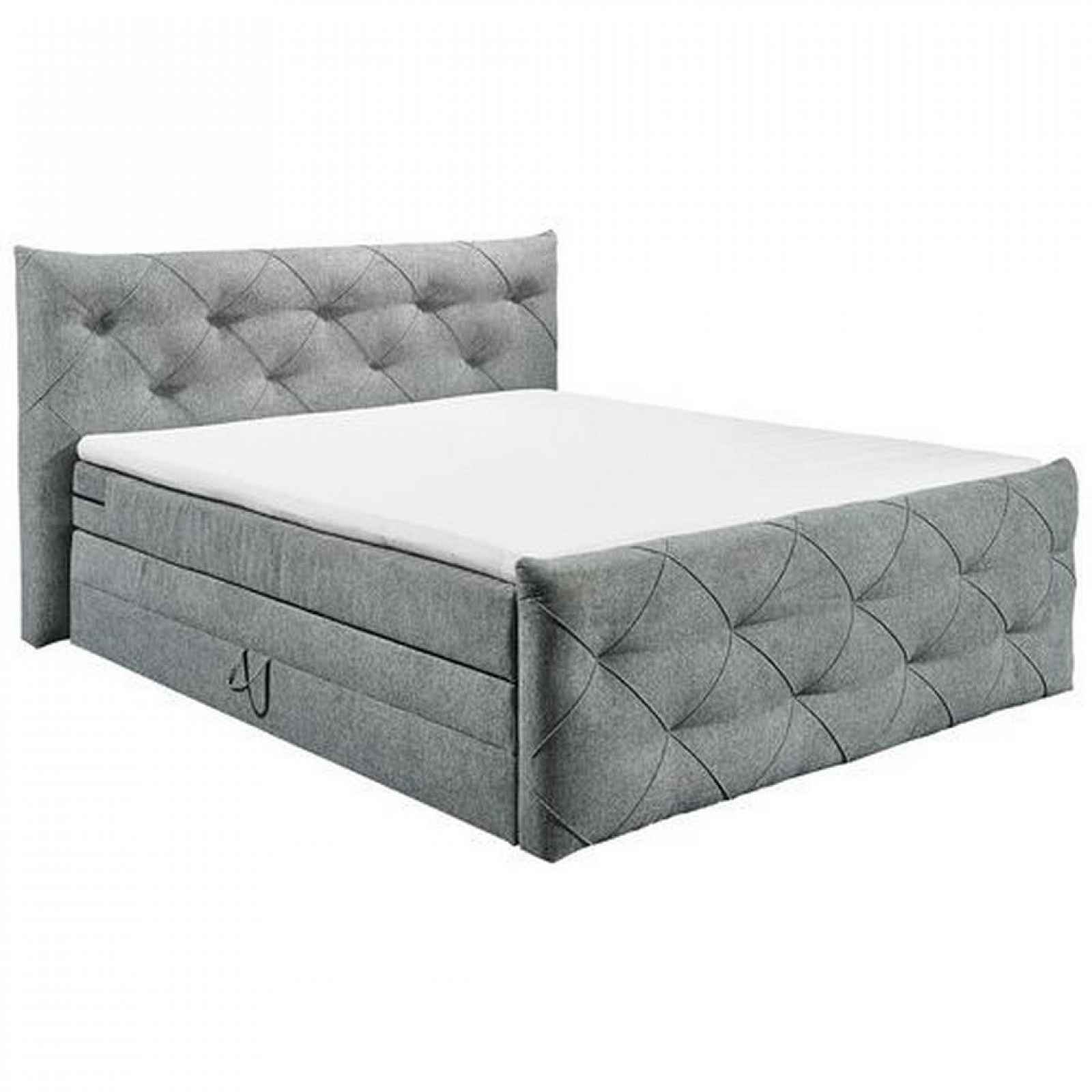 Boxspring postel Tarragona 180x200 cm Šedá