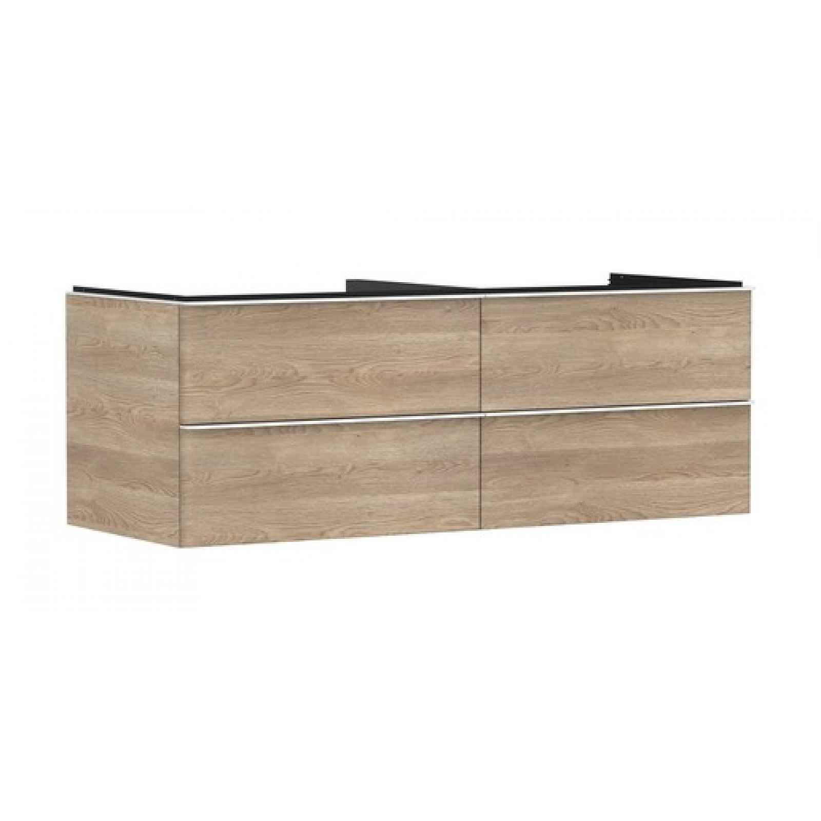 Skříňka pod umyvadlo pod desku Hansgrohe Xelu Q 136x49,5x55 cm přírodní dub 54088700
