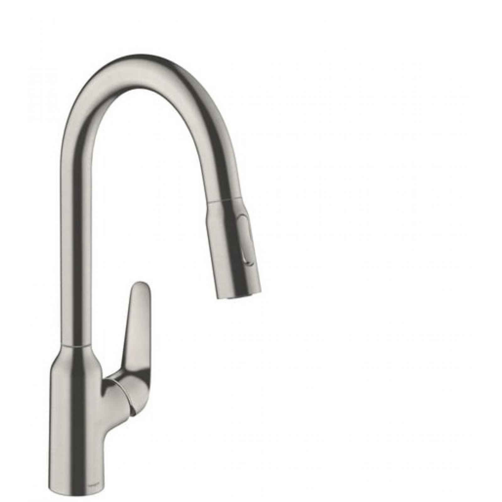 Dřezová baterie Hansgrohe Focus s vytahovací sprškou, 2 proudy vzhled nerezu 71820800