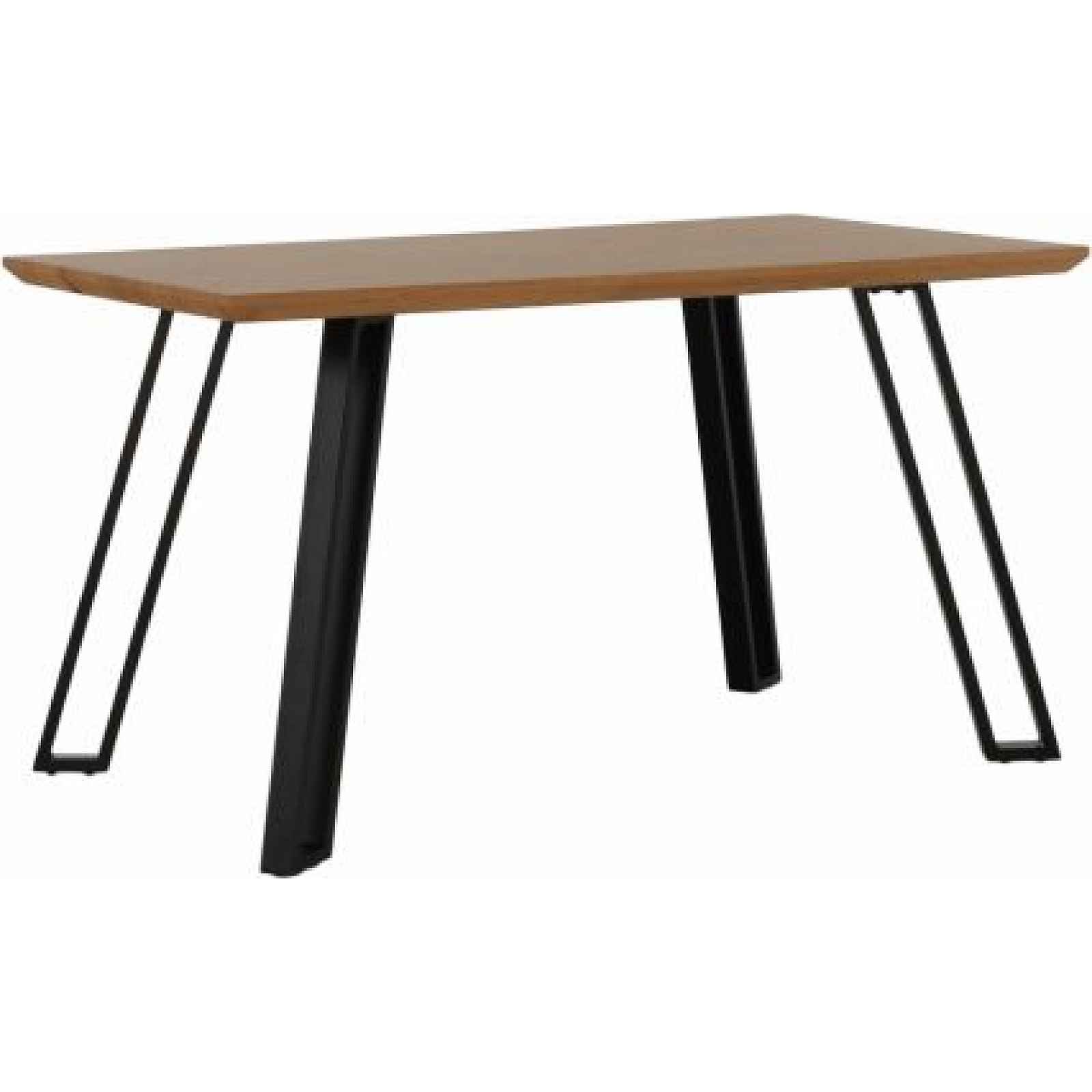 Jídelní stůl Symill, dub / černá 140 cm