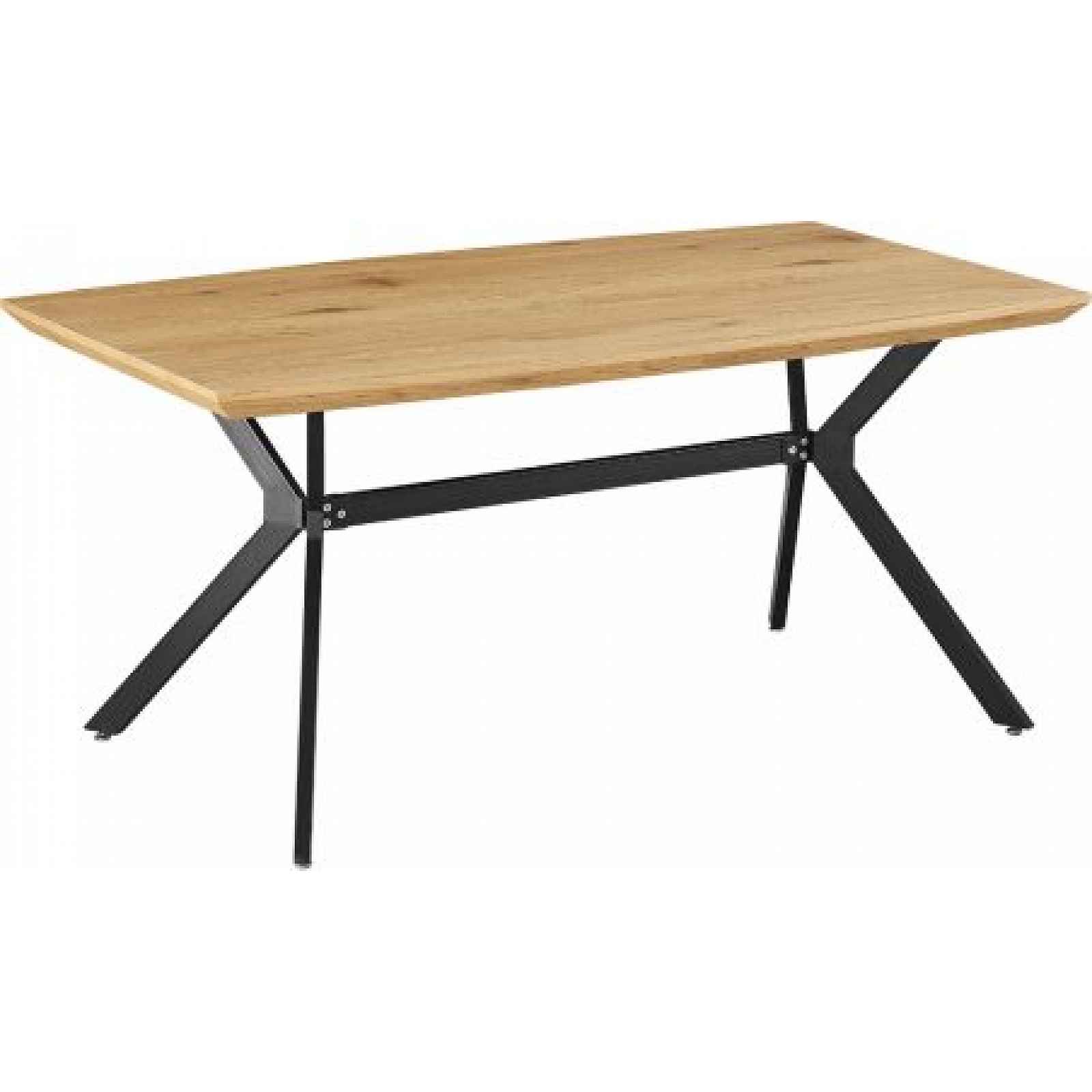 Jídelní stůl Hallan, dub / černá - 160 cm