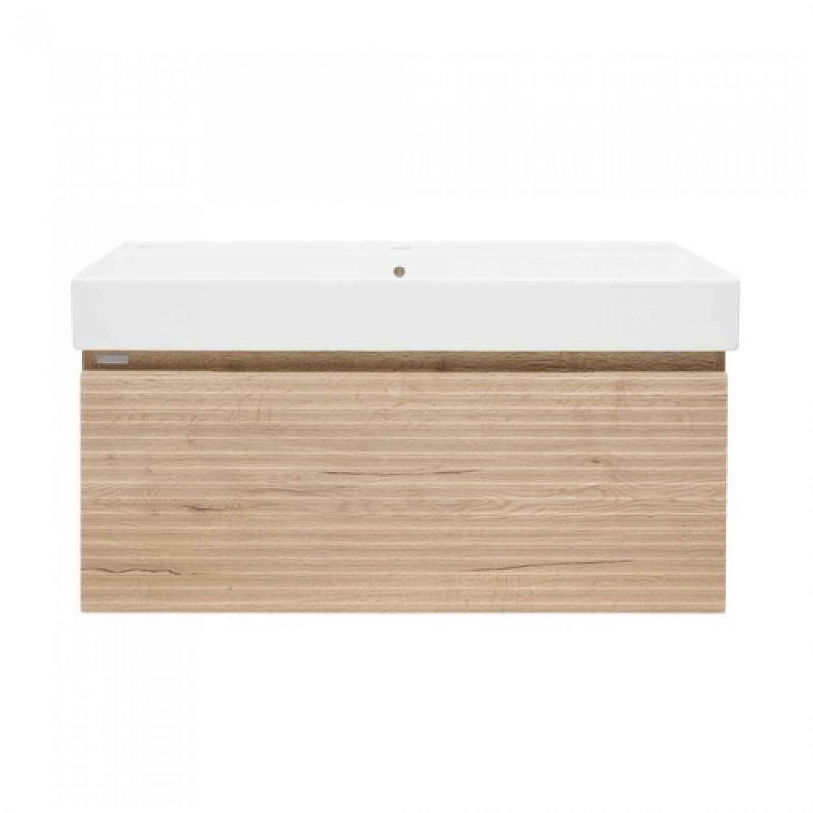 Koupelnová skříňka s umyvadlem Naturel Savona 78x43x44,8 cm dub halifax mat SAVONA100DHSAT