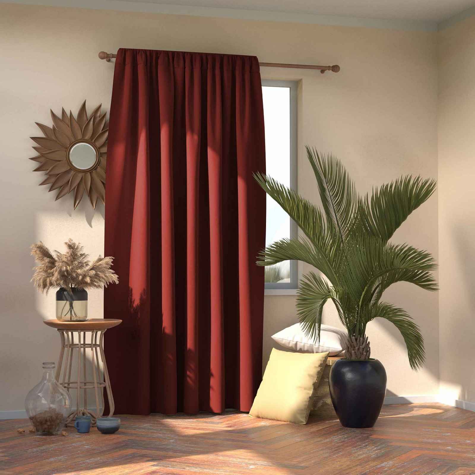 AmeliaHome Závěs Blackout Oxford Pleat rose, 140 x 245 cm
