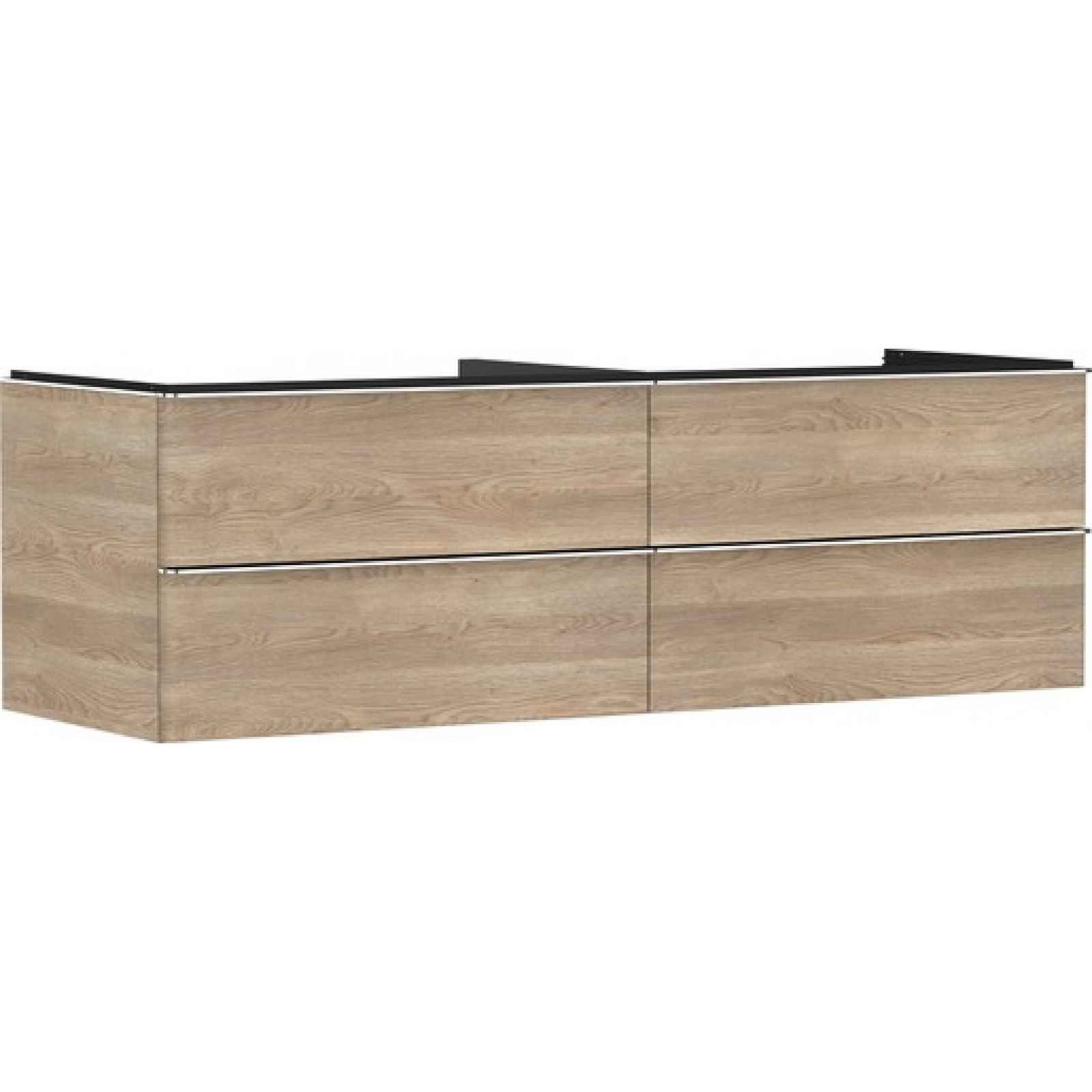 Skříňka pod umyvadlo pod desku Hansgrohe Xelu Q 156x49,5x55 cm přírodní dub 54092000
