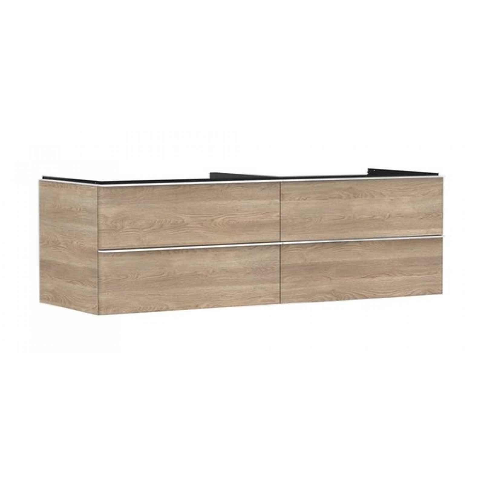 Skříňka pod umyvadlo pod desku Hansgrohe Xelu Q 156x49,5x55 cm přírodní dub 54092700