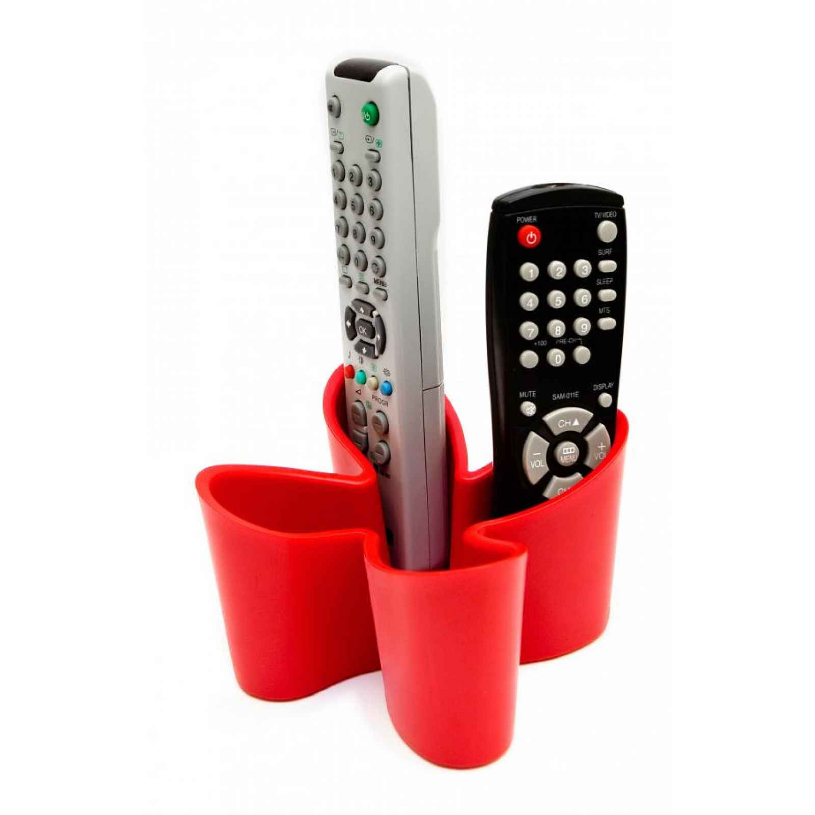 Stojánek na dálkové ovladače J-ME Cozy Remote Tidy, červený