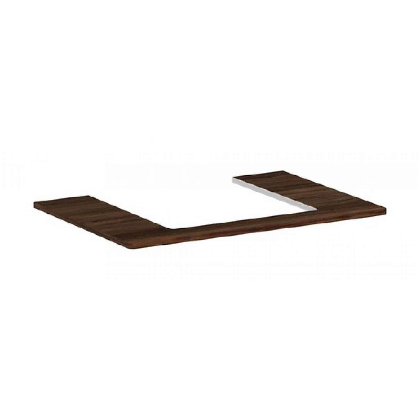 Deska pod umyvadlo Hansgrohe Xelu Q 78x1,6x55 cm tmavý ořech 54094630