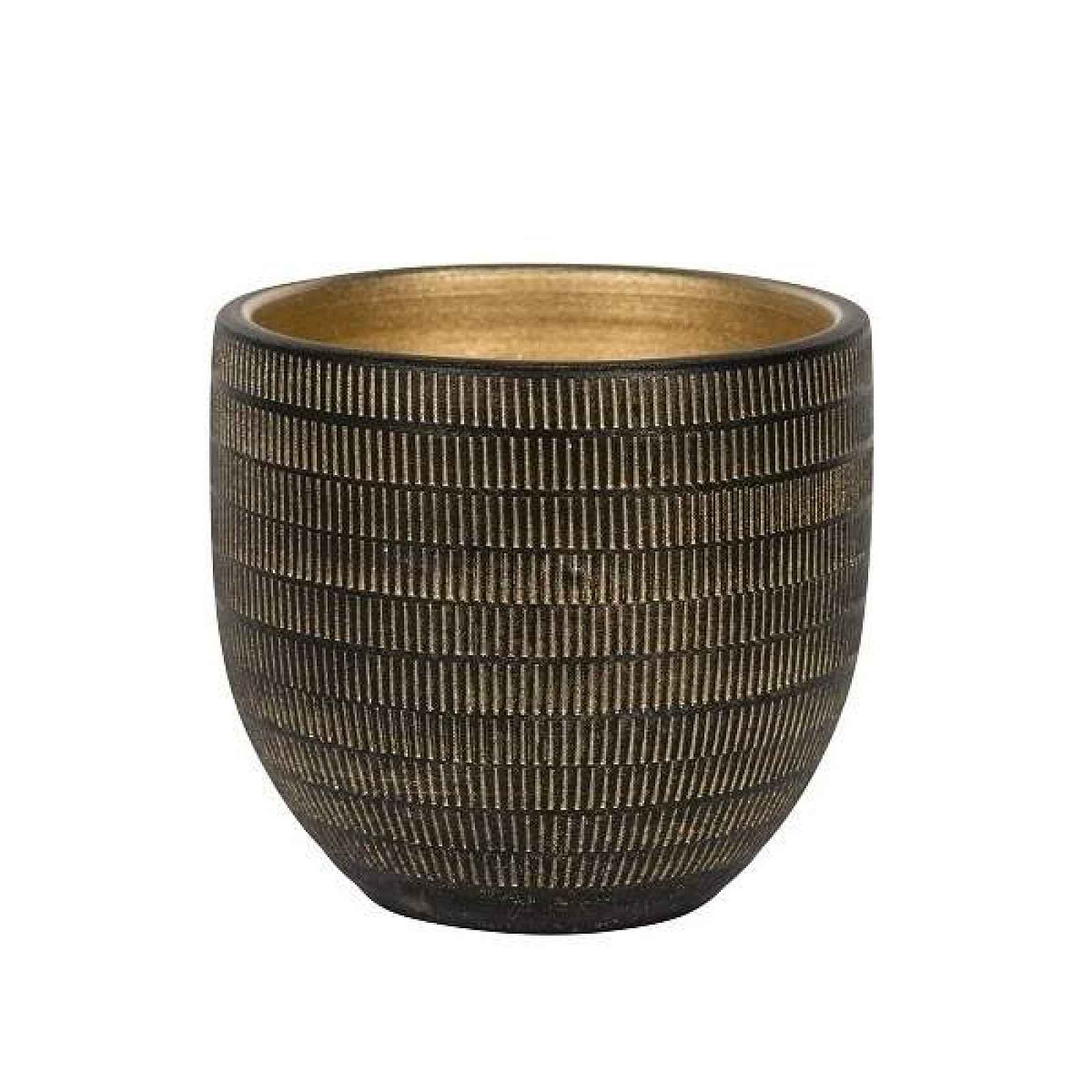 Obal LE HAVRE 20-01WG keramický zlato-černý 16cm
