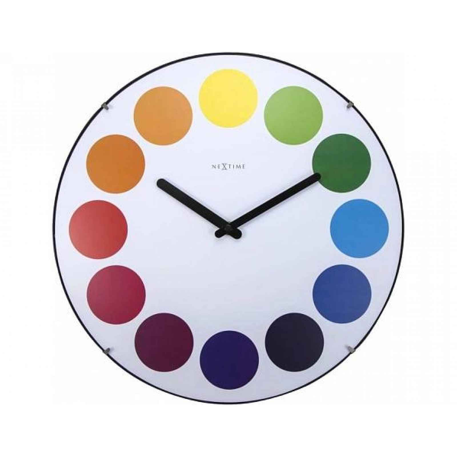 Designové nástěnné hodiny 3166 Nextime Dots Dome 35cm