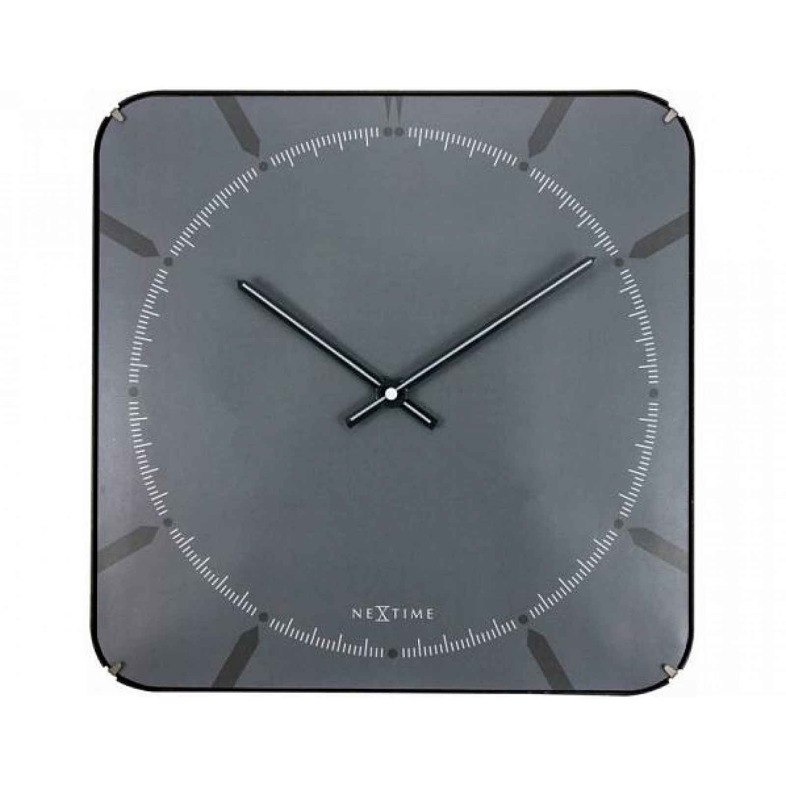 Designové nástěnné hodiny 3173 Nextime Michael Dome Grey 35cm