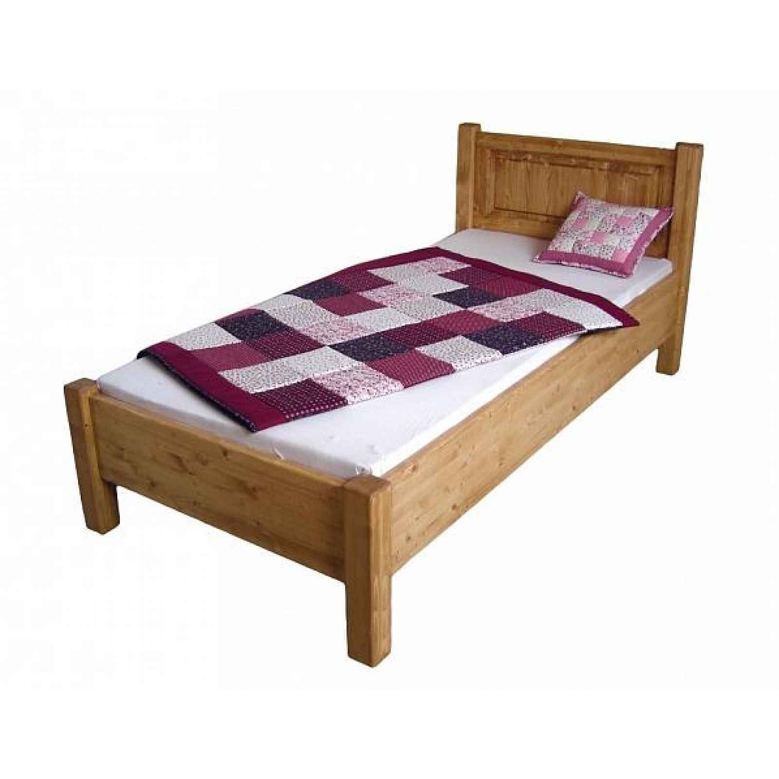 Dřevěná postel Laura jednolůžková 01612, 3101 - Bezbarvý