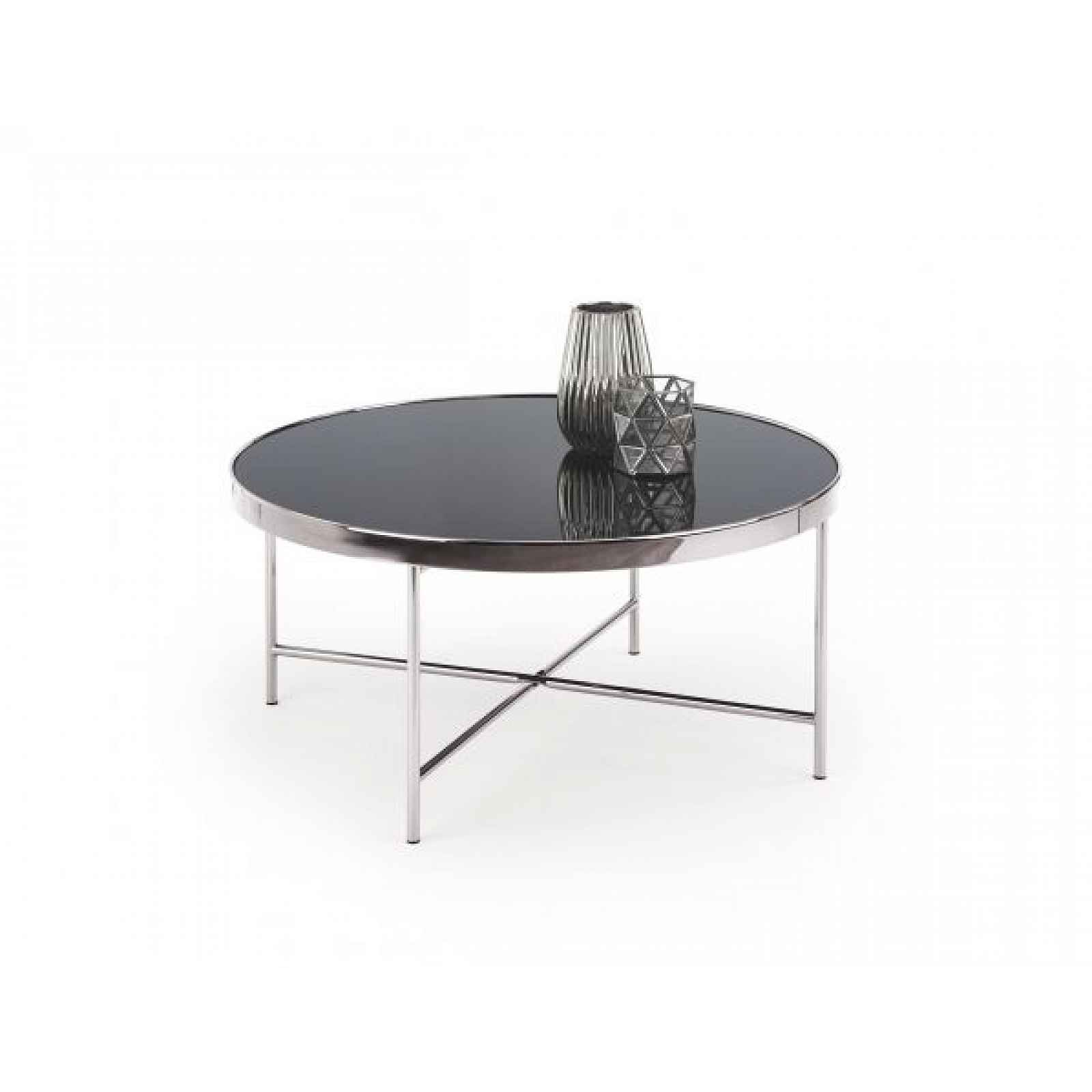 Konferenční stůl Moria sklo/chrom, stříbrná