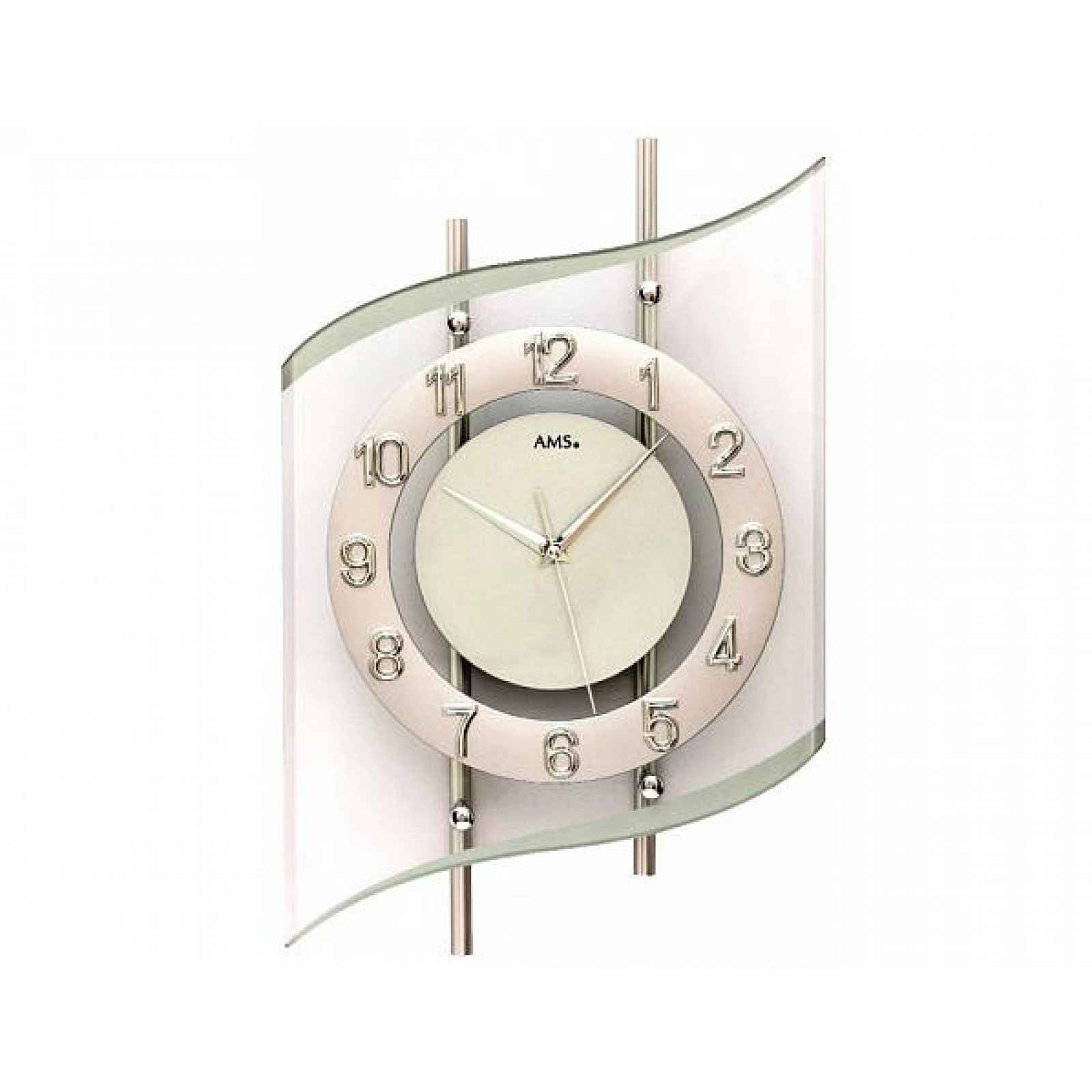 Designové nástěnné hodiny 5506 AMS řízené rádiovým signálem 45cm