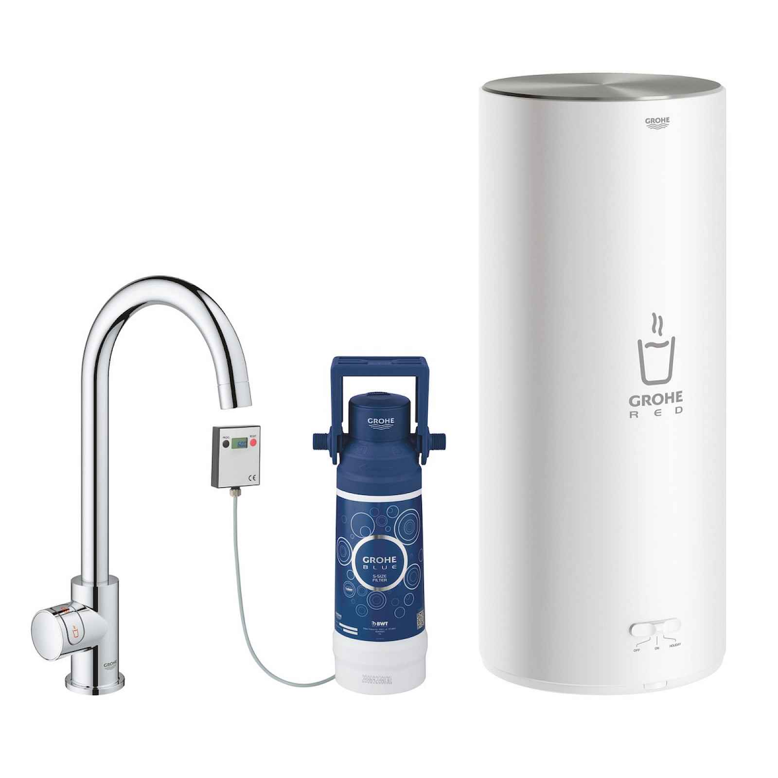 Dřezová baterie Grohe Red s výpustí chrom 30080001