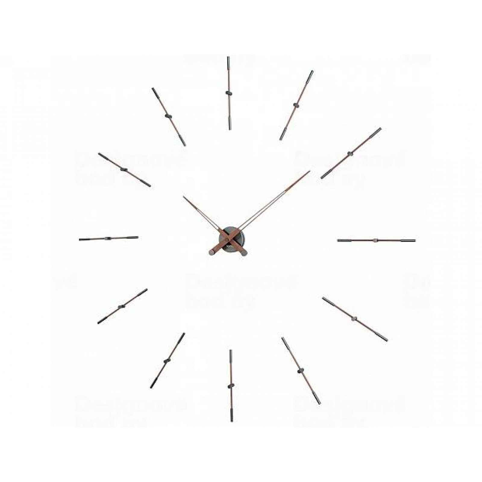 Designové nástěnné hodiny Nomon Merlin Walnut Graphite 125cm