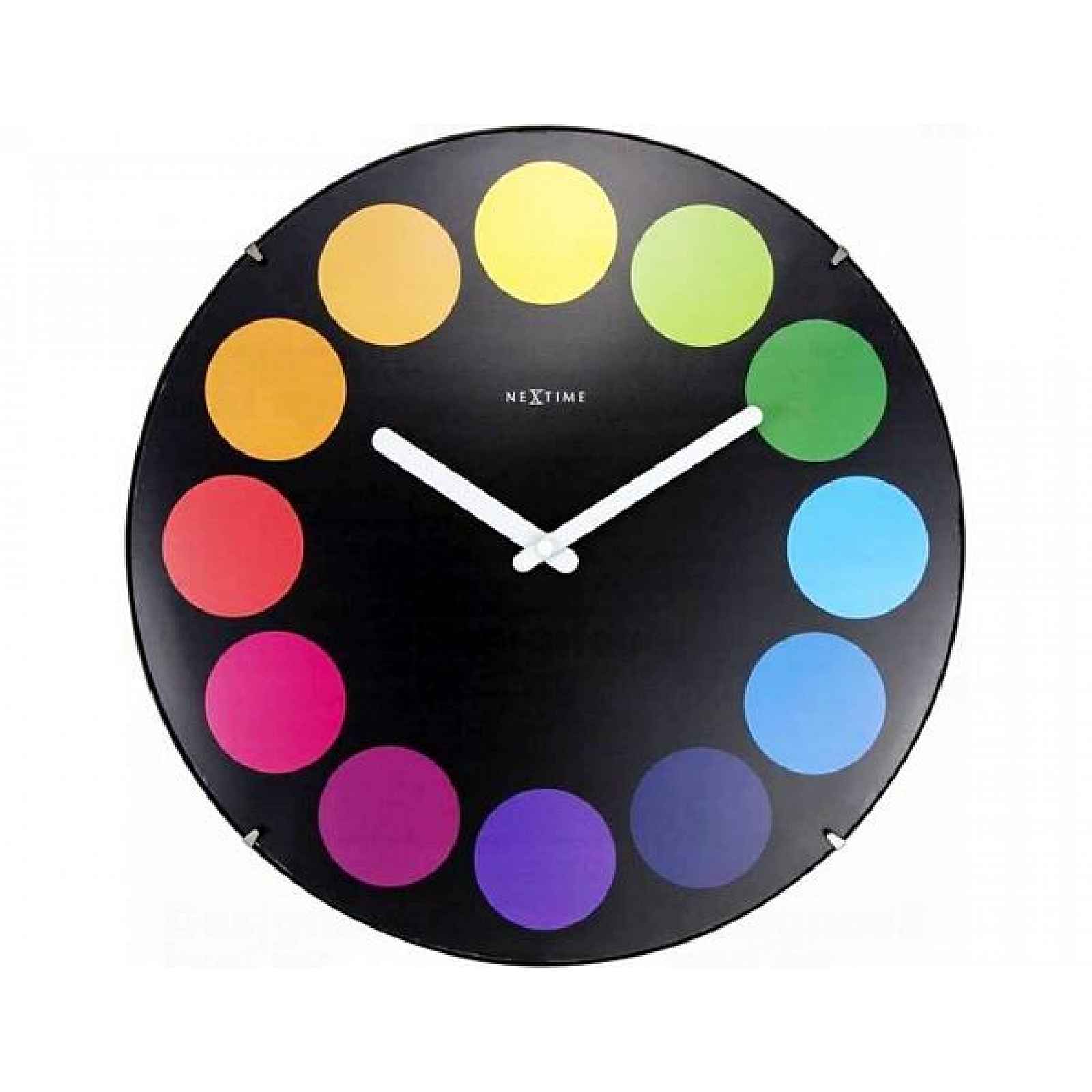 Designové nástěnné hodiny 3167 Nextime Dots Dome 35cm