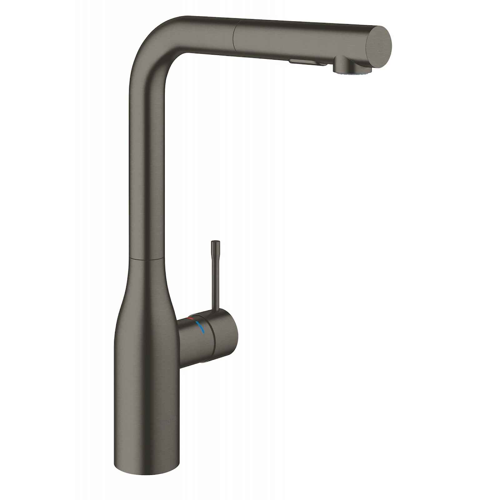 Dřezová baterie Grohe Essence New s vytahovací sprškou Brushed Hard Graphite 30270AL0