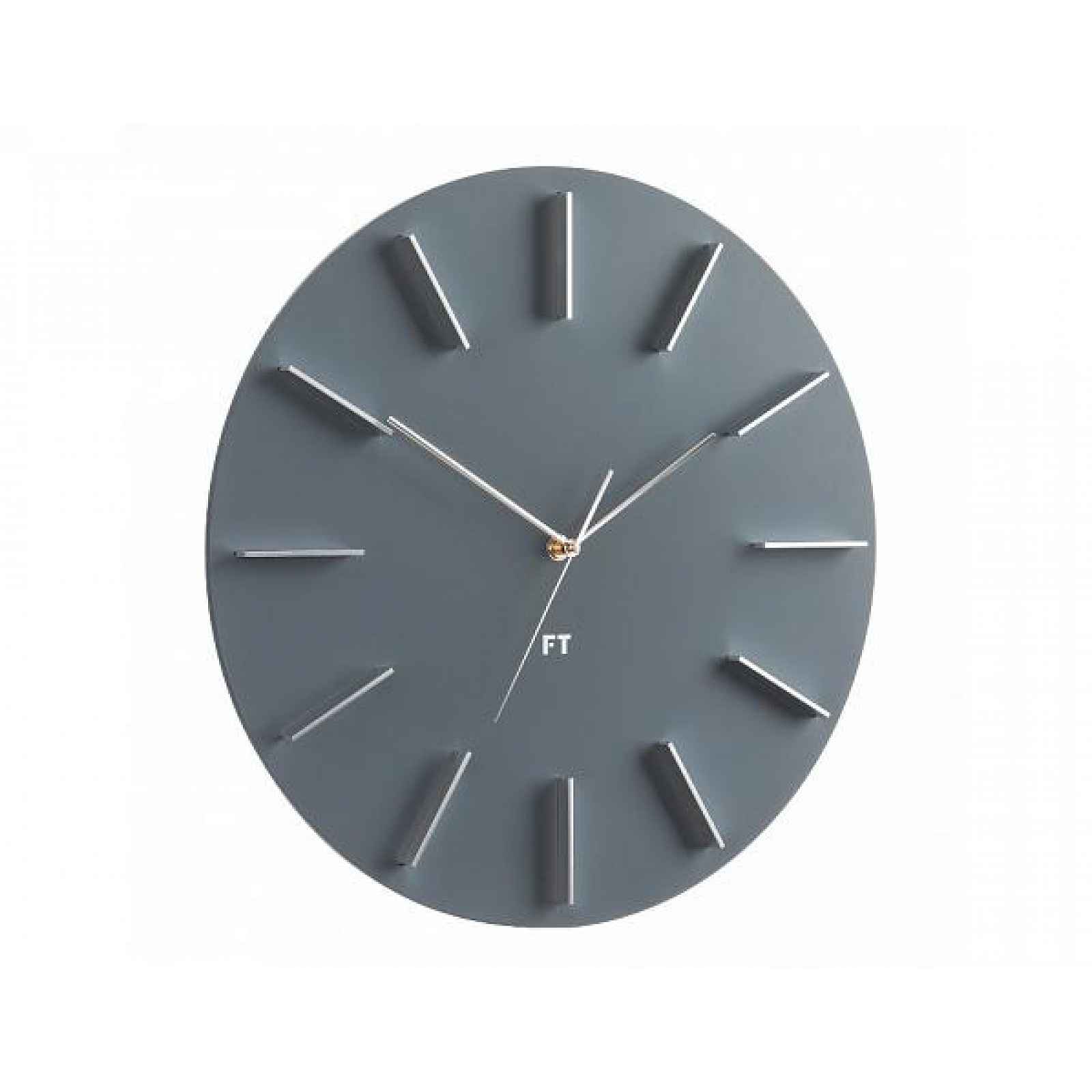 Designové nástěnné hodiny Future Time FT2010GY Round grey 40cm