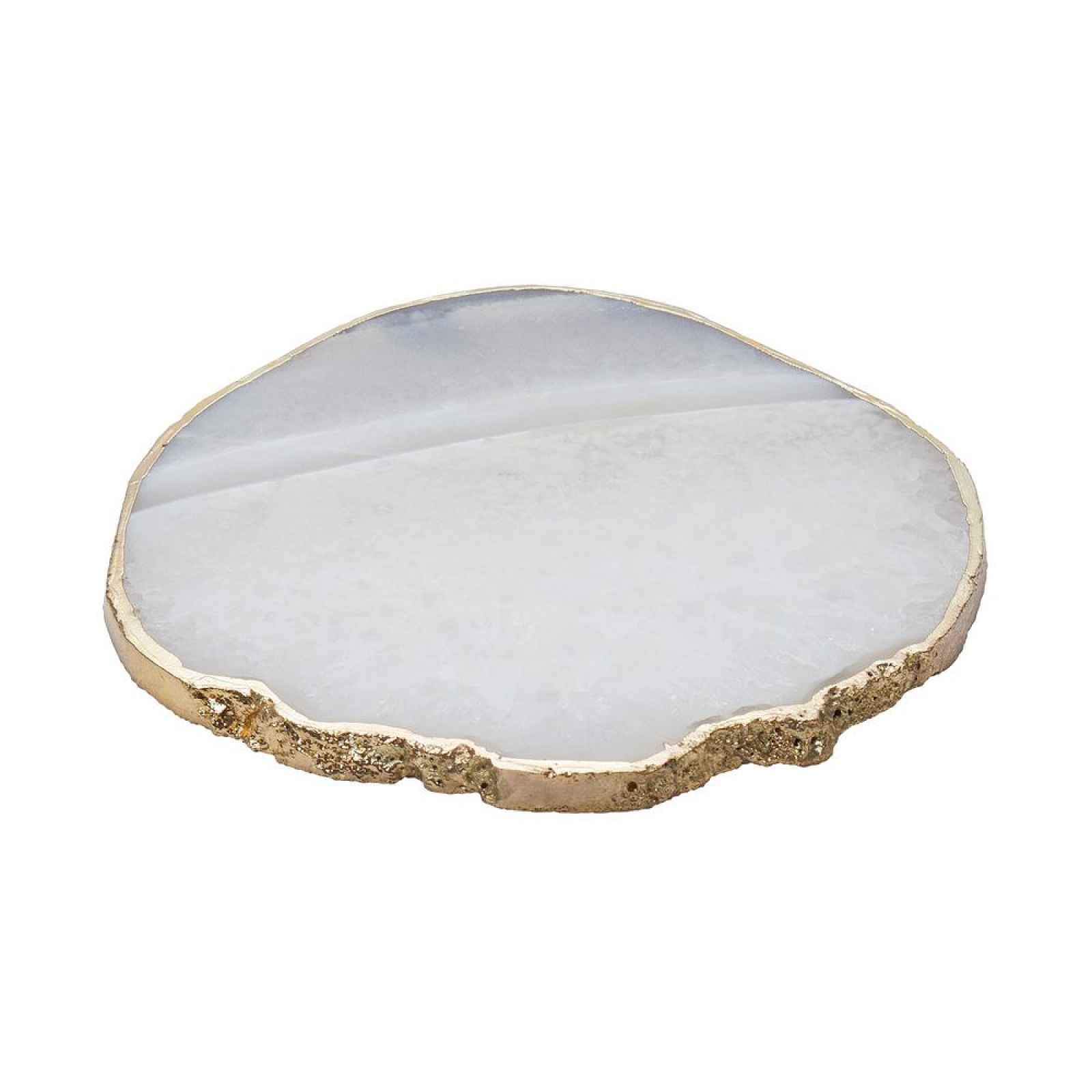 Butlers CRYSTAL Podtácek z drahých kamenů 10 cm - bílá