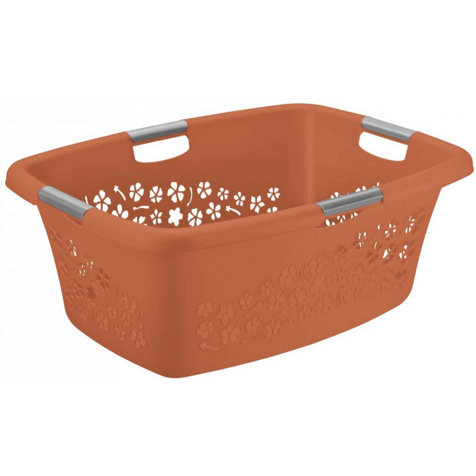 Koš na prádlo Flowers 50 l, terakota