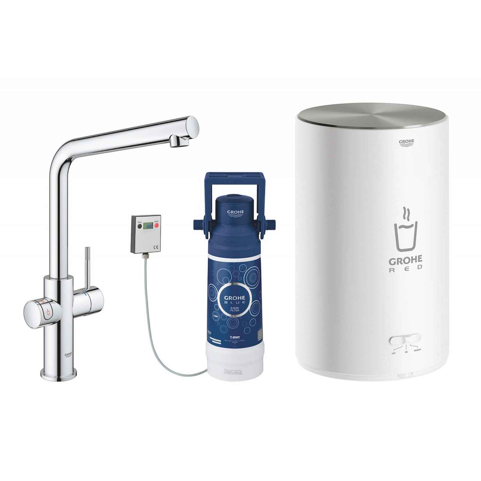 Dřezová baterie Grohe Red s výpustí chrom 30327001