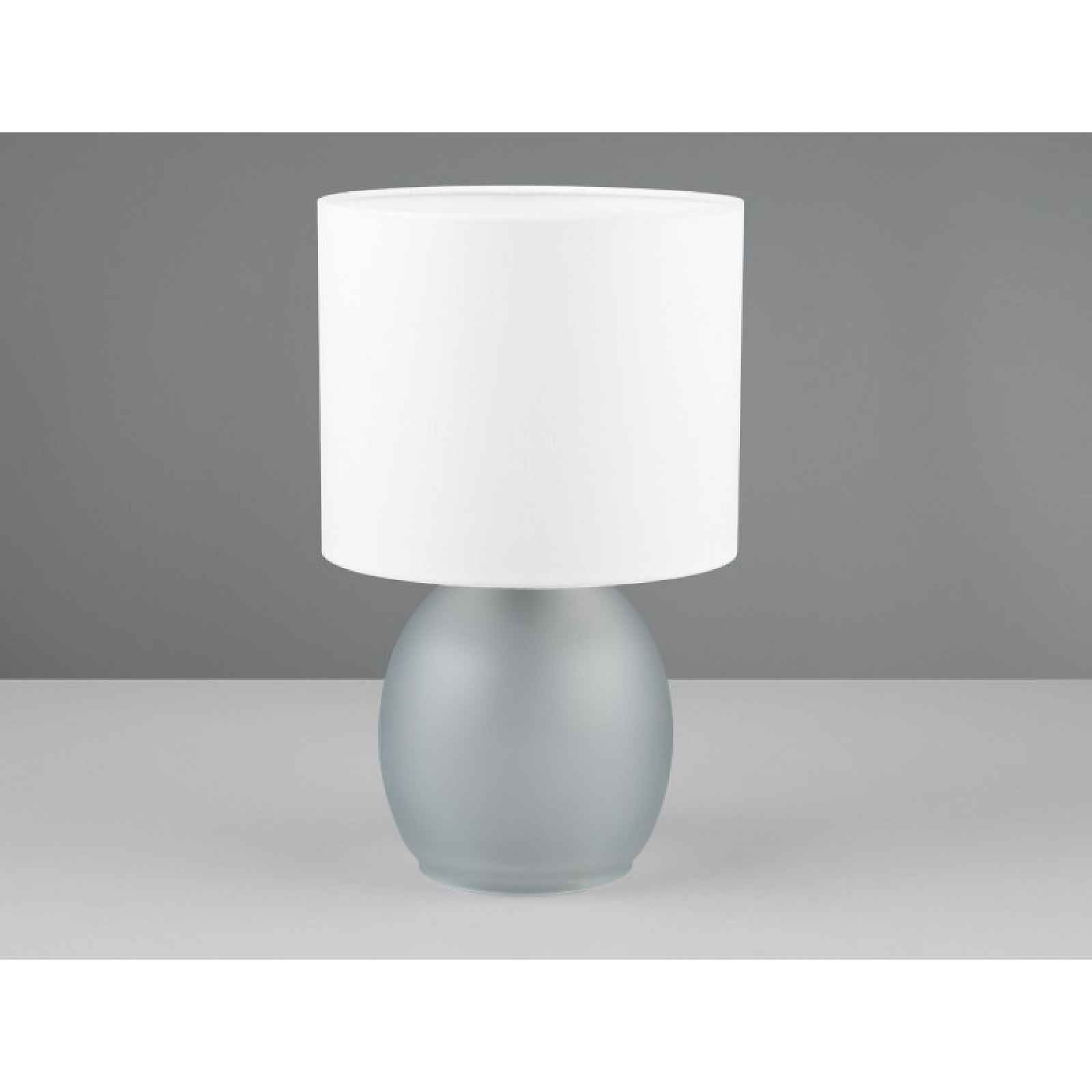 Stolní lampa Vela, šedé sklo