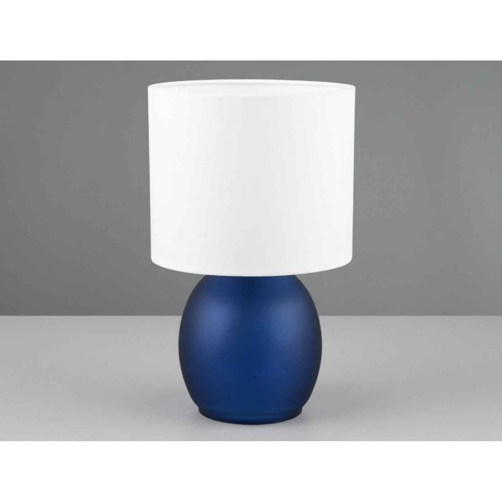 Stolní lampa Vela, modré sklo