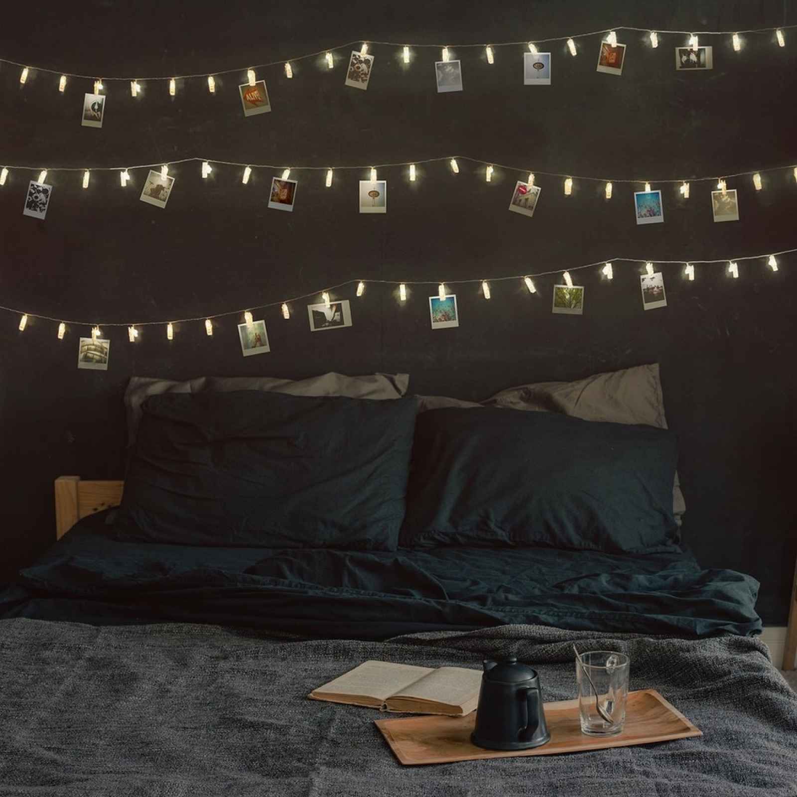 Světelný řetěz s LED kolíčky na fotografie s 60 LED kolíčky