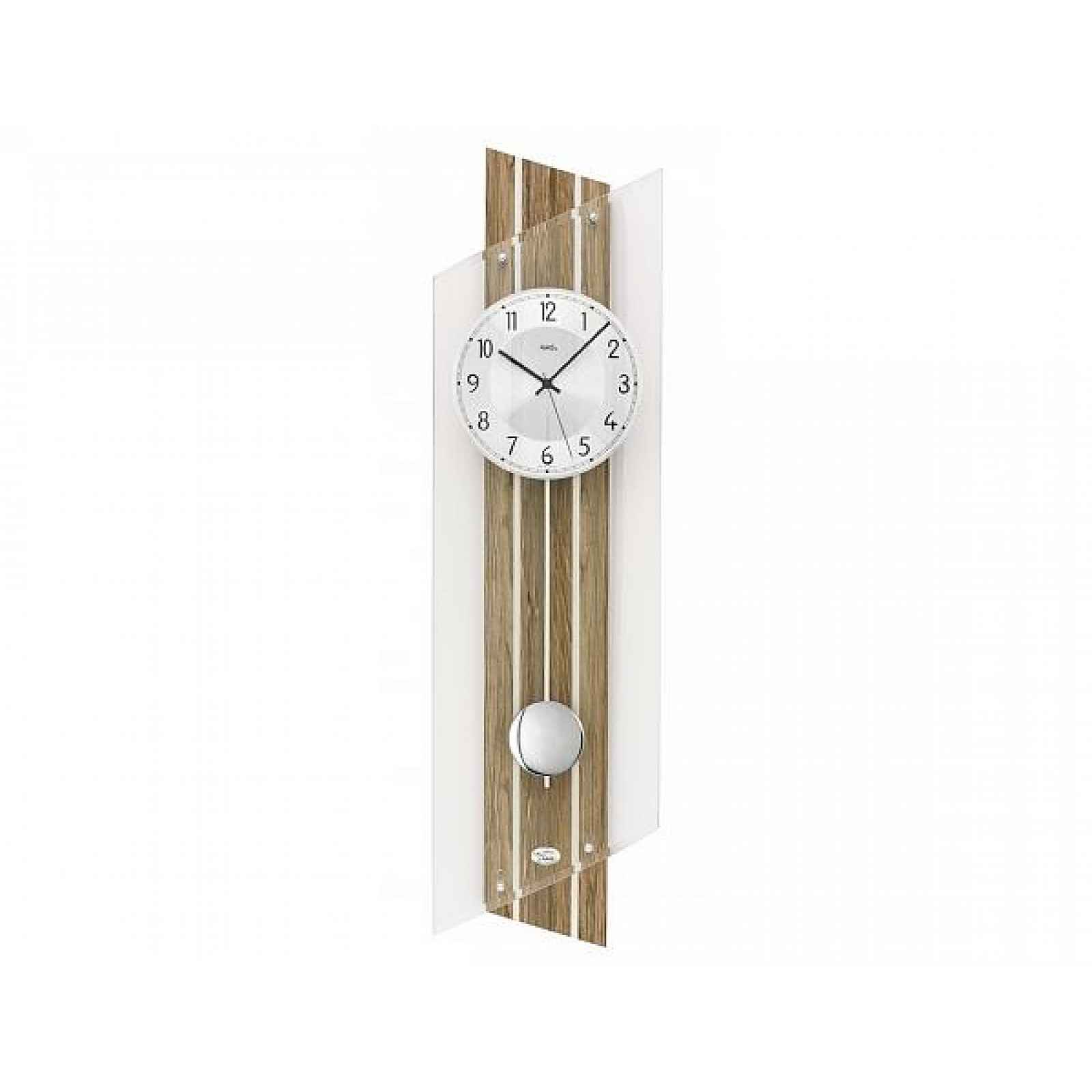 Kyvadlové nástěnné hodiny 5302 AMS řízené rádiovým signálem 84cm