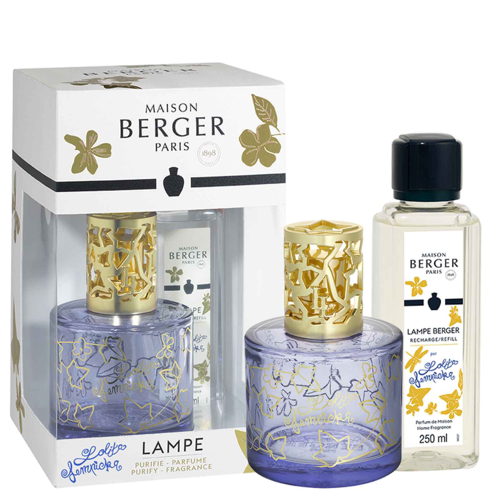 Maison Berger Paris Dárková sada: katalytická lampa Pure Lolita Lempicka, fialová + Lolita Lempicka, 250 ml 4751