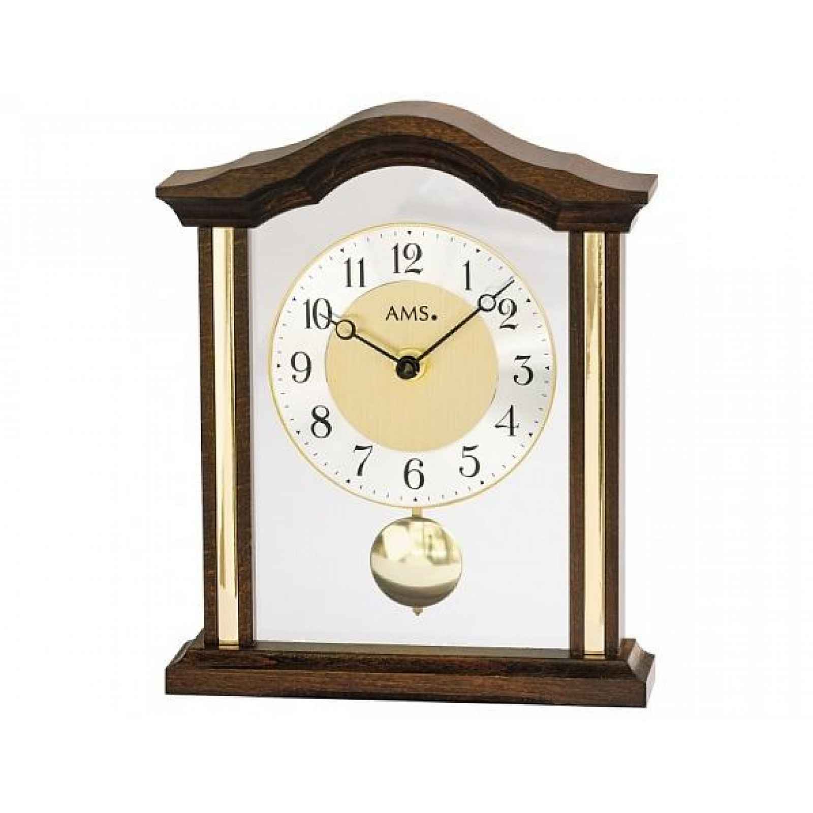 Luxusní dřevěné stolní hodiny 1174/1 AMS 23cm