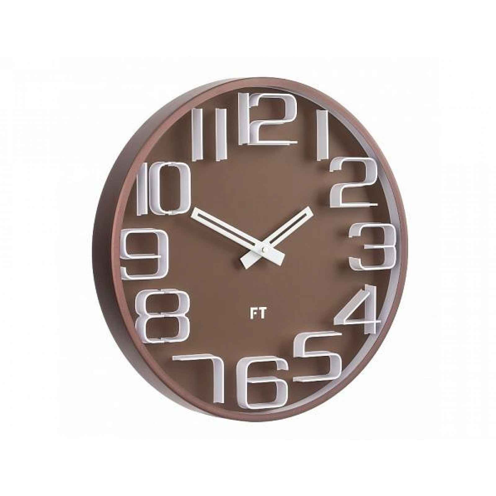 Designové nástěnné hodiny Future Time FT8010BR Numbers 30cm