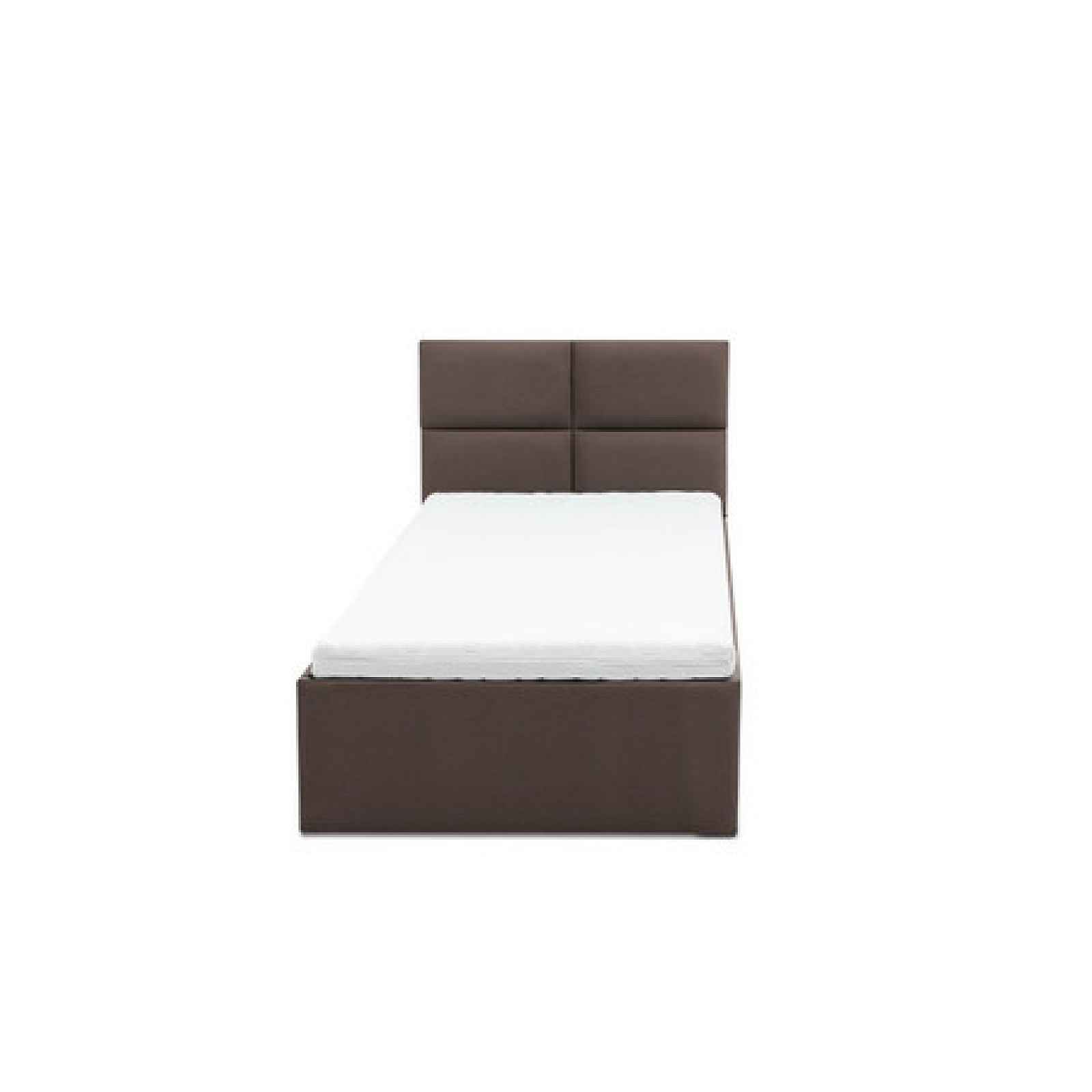 Čalouněná postel MONOS s matrací rozměr 140x200 cm Kakao Pěnová matrace