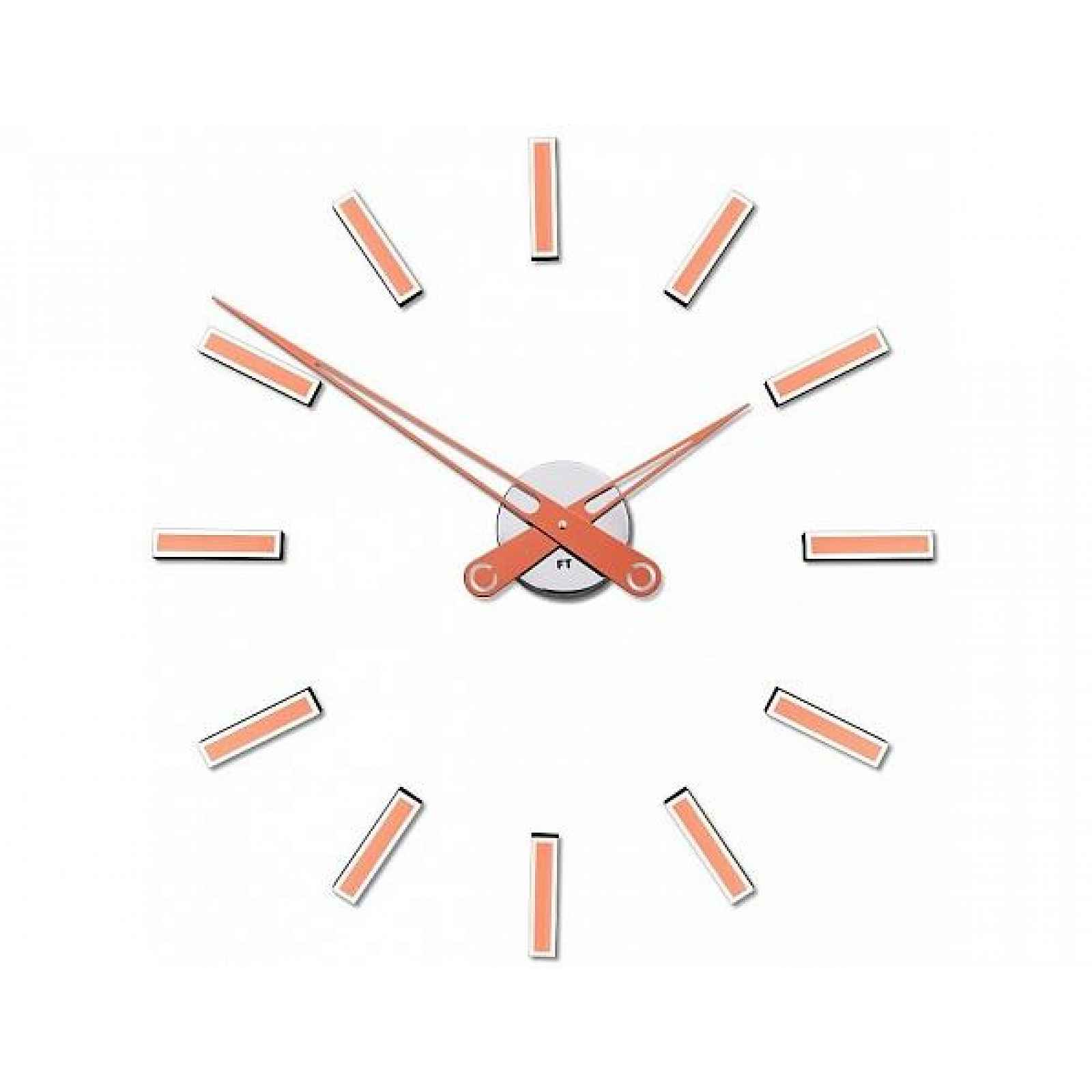 Designové nalepovací hodiny Future Time FT9600CO Modular copper 60cm
