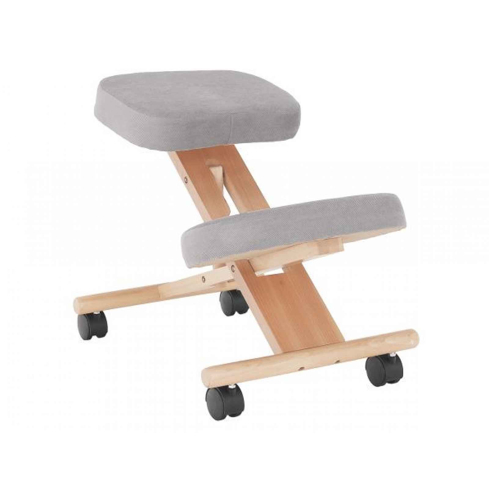 Ergonomický klekosed FLONET, šedohnědá taupe/buk