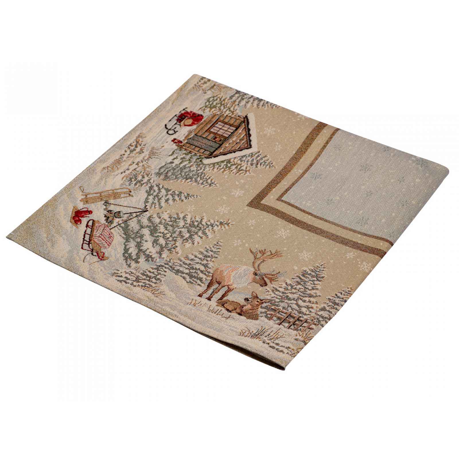 Vánoční ubrus 90x90 cm Zimní krajina
