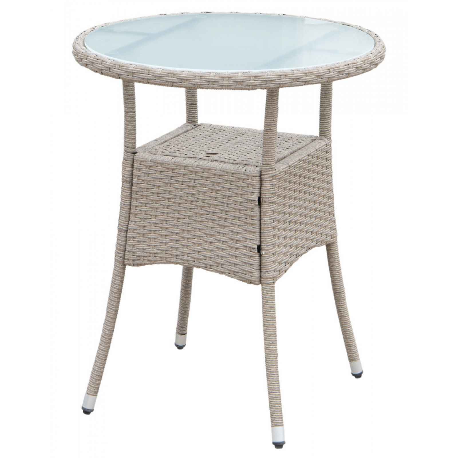 Kulatý zahradní stolek Alford, 60 cm, béžový