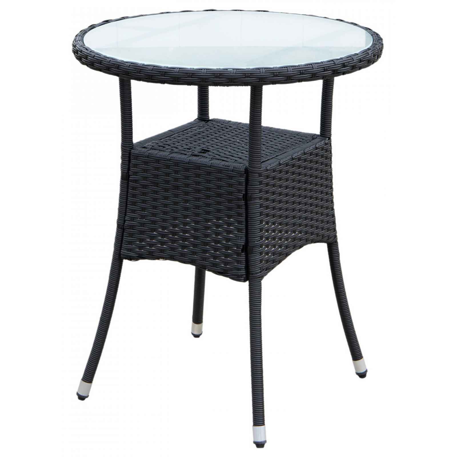 Kulatý zahradní stolek Alford, 60 cm, černý