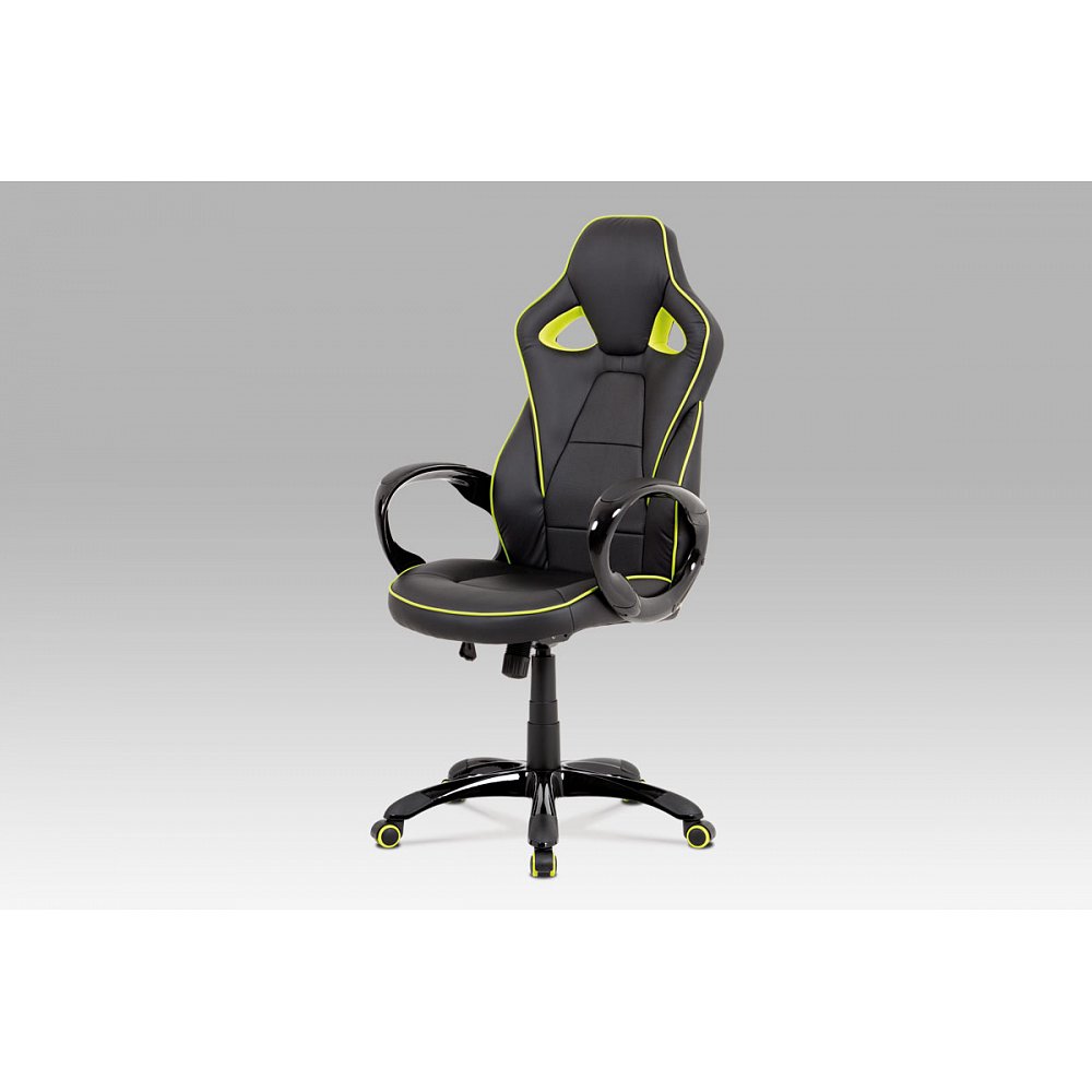 Kancelářská židle GRN, černá/zelená - 65 x 65 x 120-129 cm