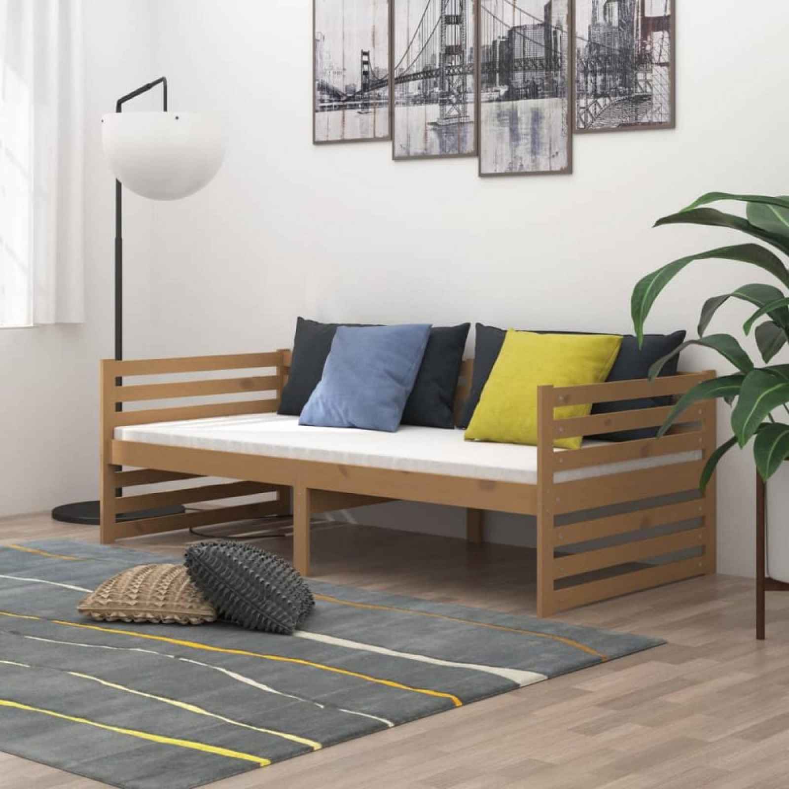 Válenda borovice Dekorhome Hnědá, 90x200cm