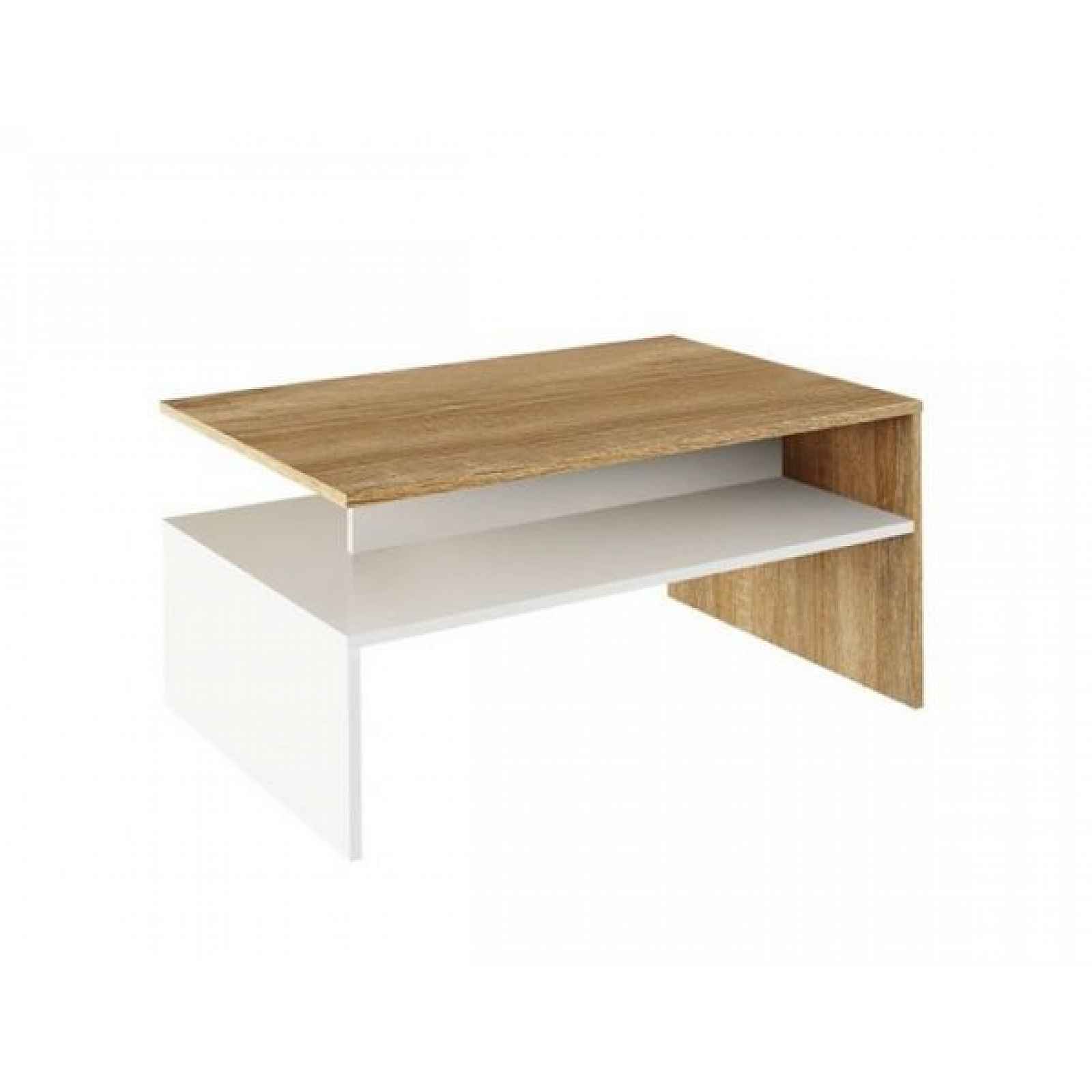 Konferenční stolek DAMOLI, dub sonoma/bílý