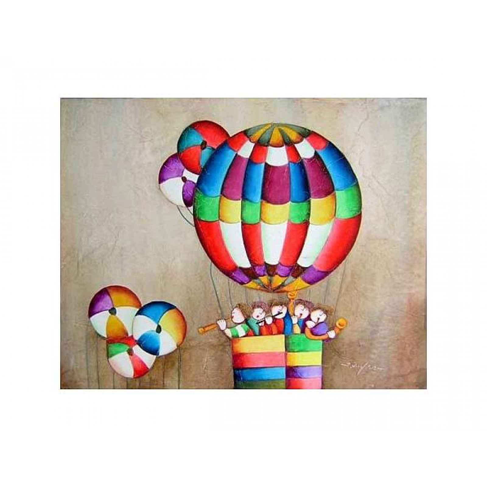 Obraz - Děti v balónu 1- 50 cm x 60 cm