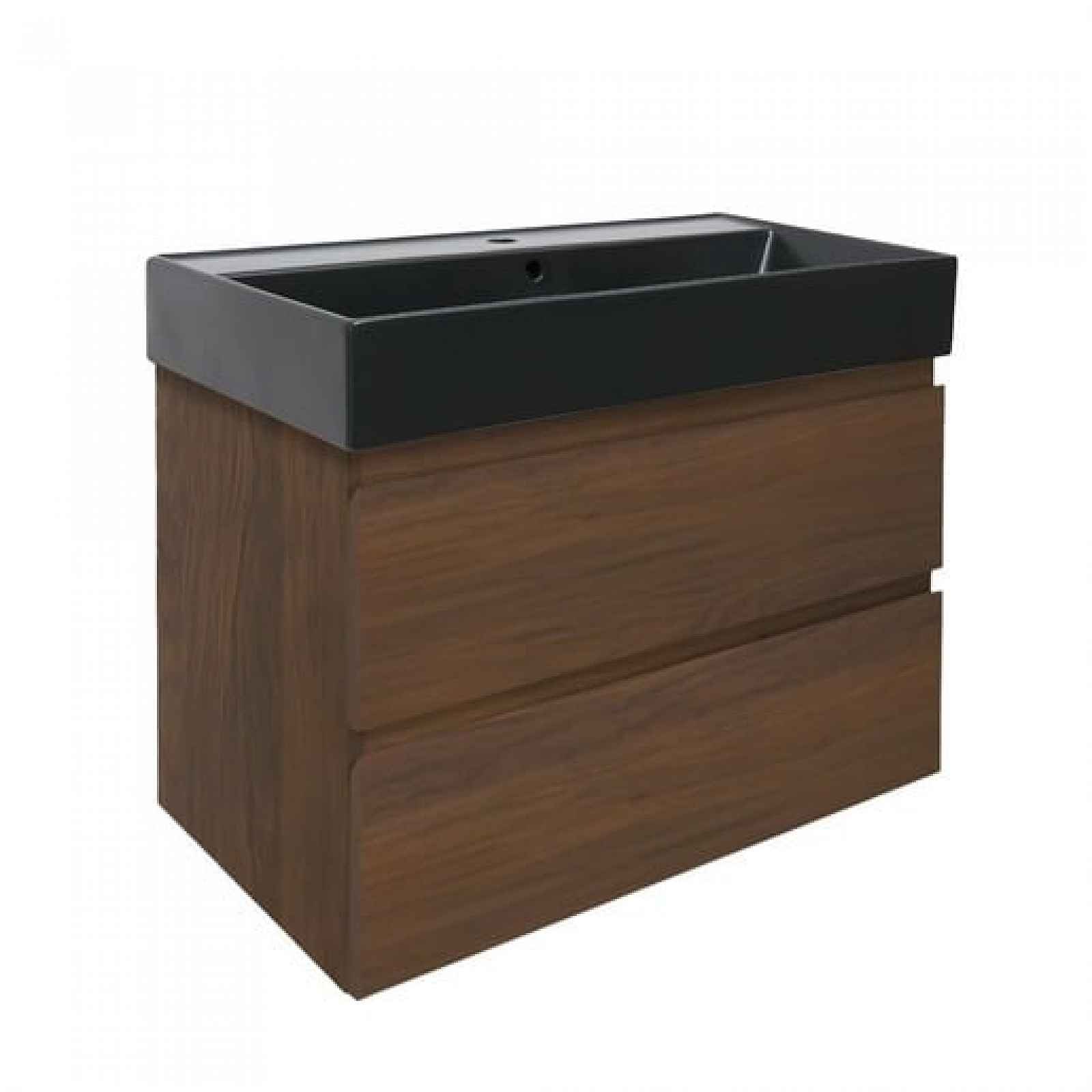 Koupelnová skříňka s umyvadlem SAT B-Way 80x30x45 cm ořech mat BWAY80NUTU4B
