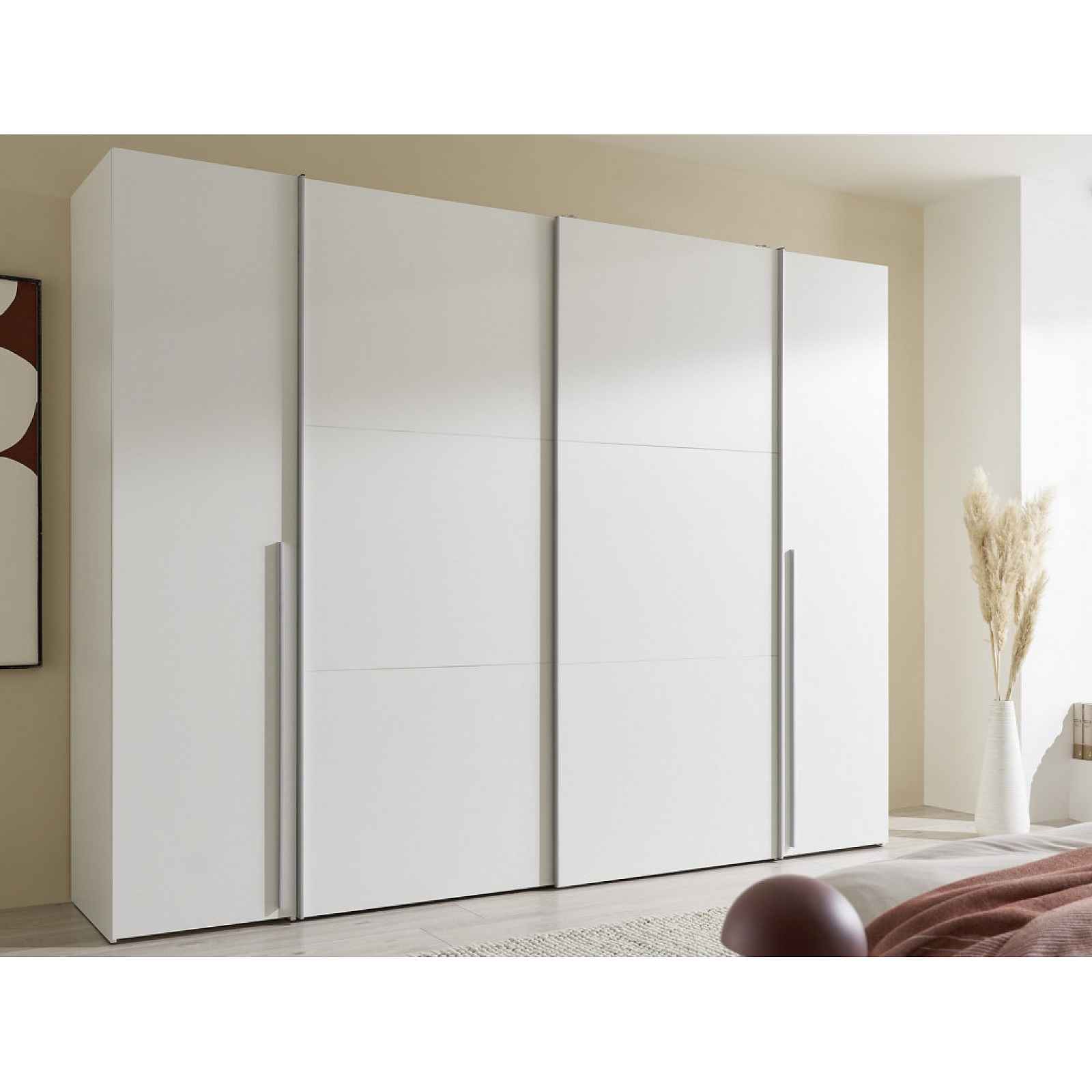 Šatní skříň Maturs, 267 cm, bílá