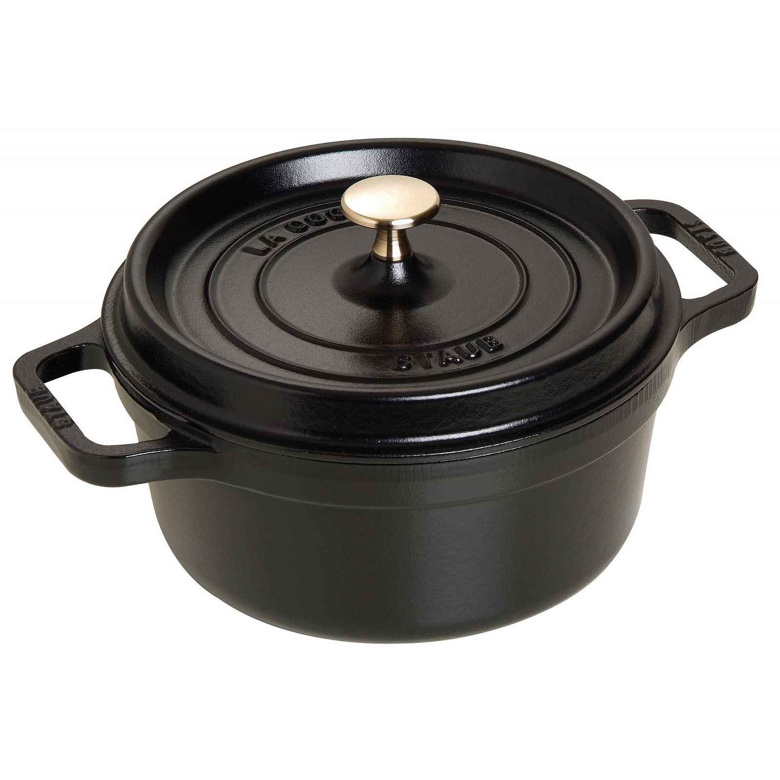Staub Litinový hrnec s poklicí Cocotte, černá, 20 cm / 2,2 l 1102025