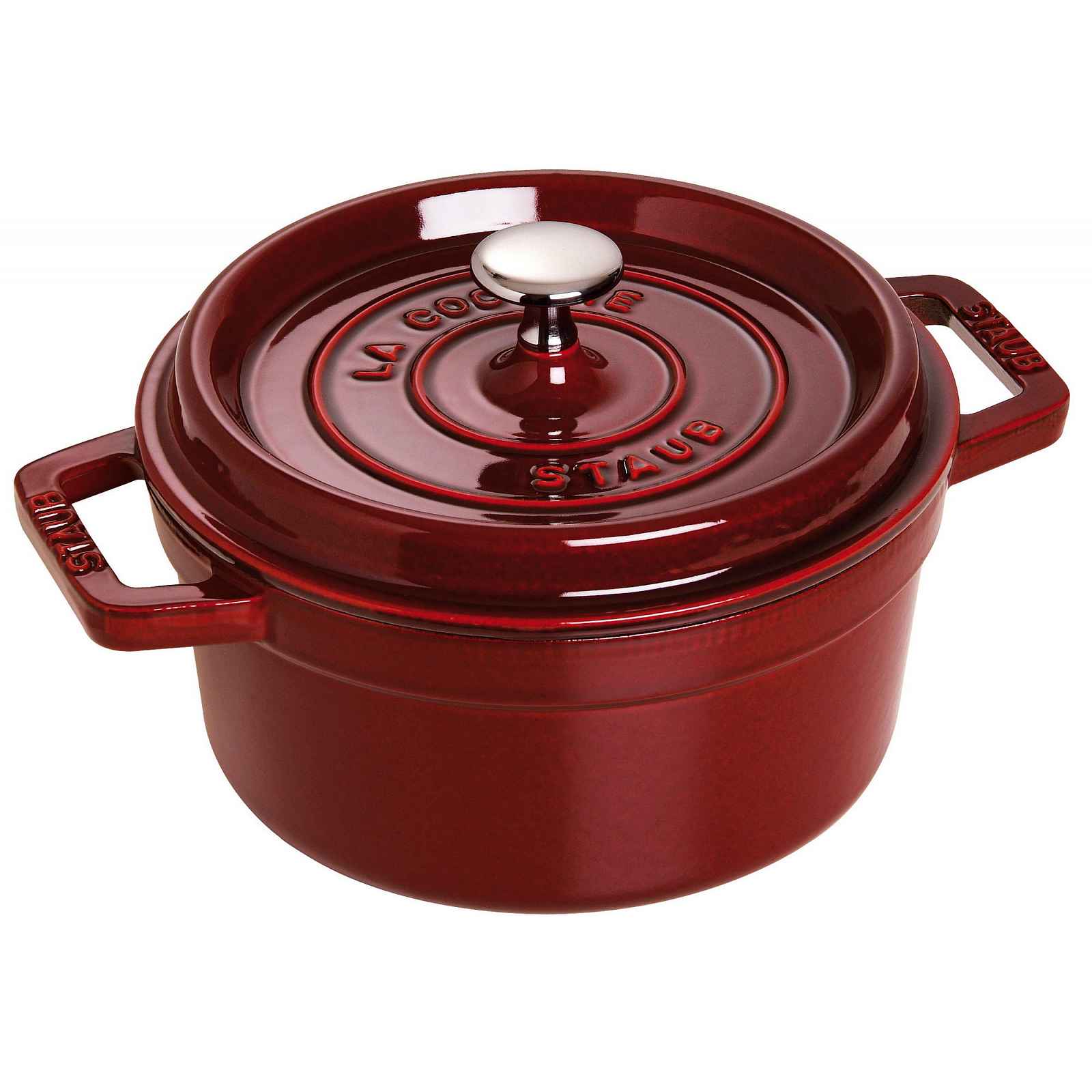 Staub Litinový hrnec s poklicí Cocotte, grenadina, 22 cm / 2,6 l 1102287