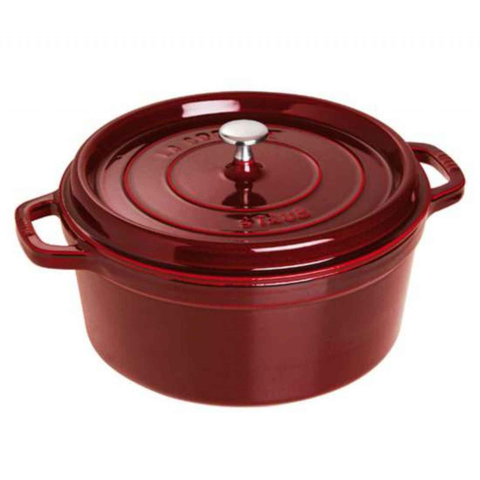 Staub Litinový hrnec s poklicí Cocotte, grenadina, 22 cm / 2,6 l 1102287
