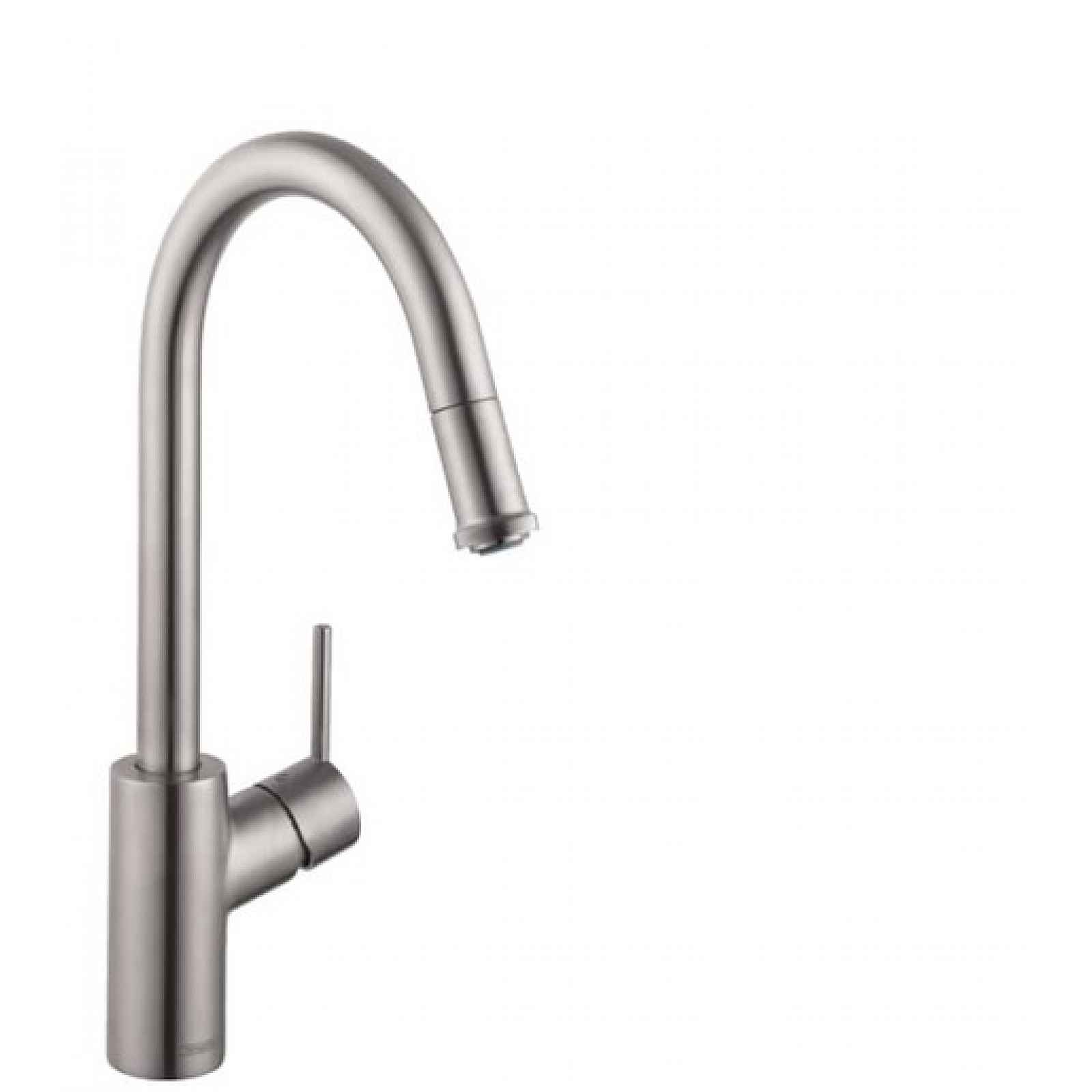 Dřezová baterie Hansgrohe Talis sklopné rameno vzhled nerezu 73864800