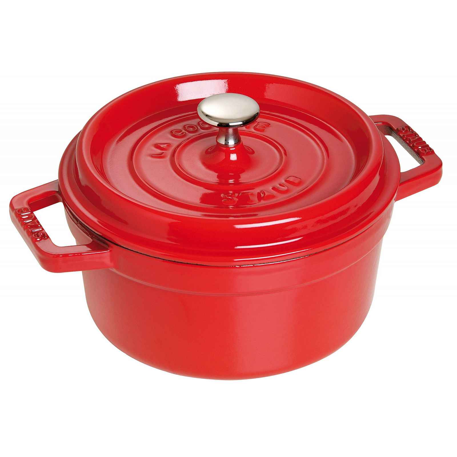 Staub Litinový hrnec s poklicí Cocotte, višňová, 26 cm / 5,2 l 1102606