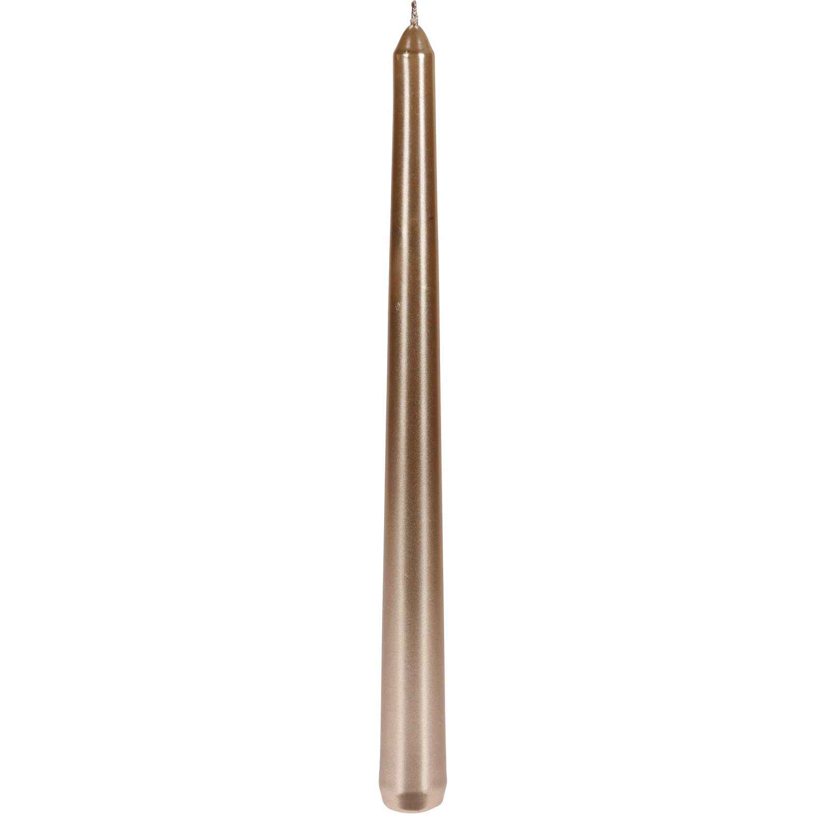 Kónická svíčka zlatá, 25 cm